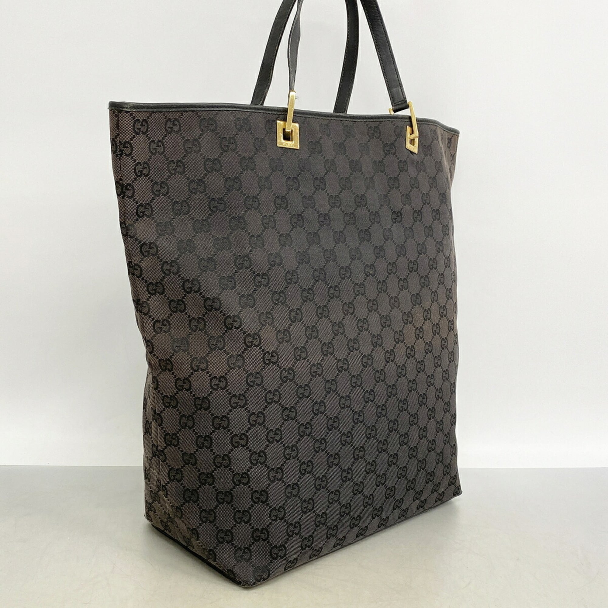 Gucci Black Canvas Tote Bag (Pre-Owned)