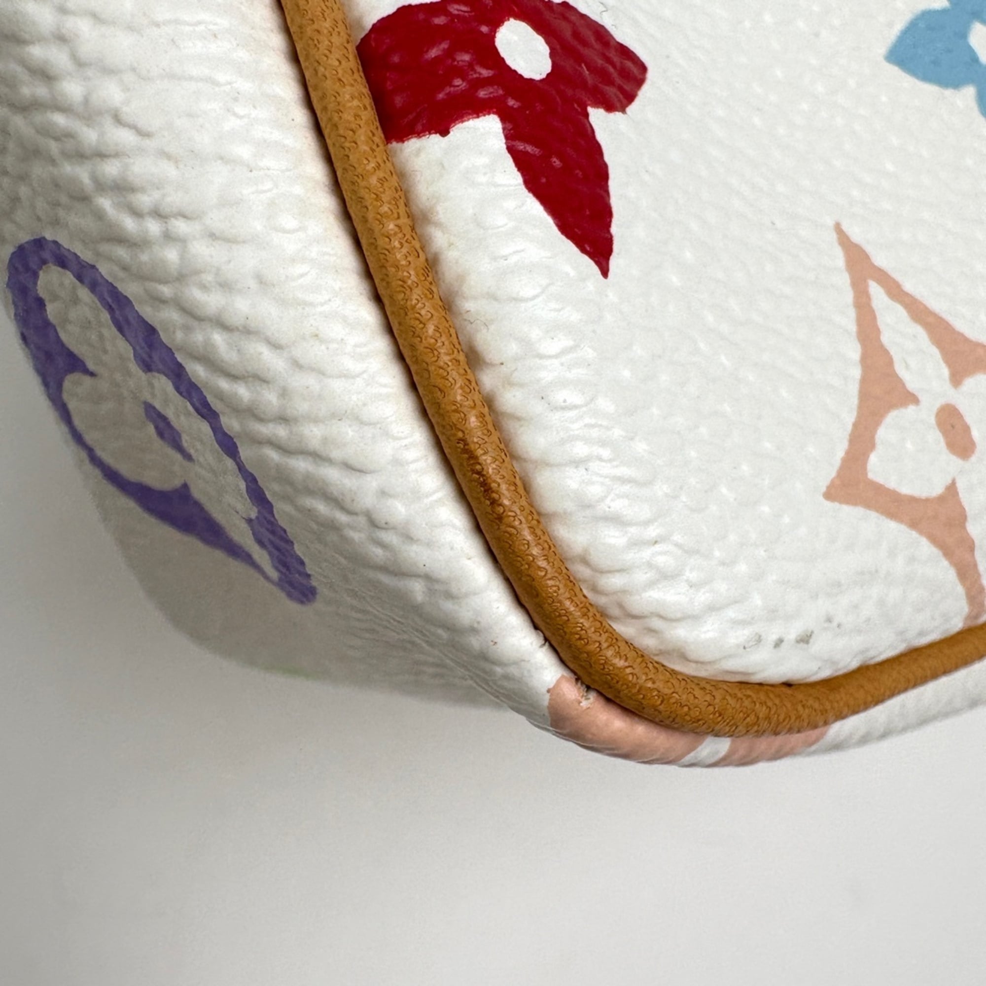 Louis Vuitton Blanc White Monogram Multicolore Pochette Pouch Shoulder Bag (Pre-Owned)