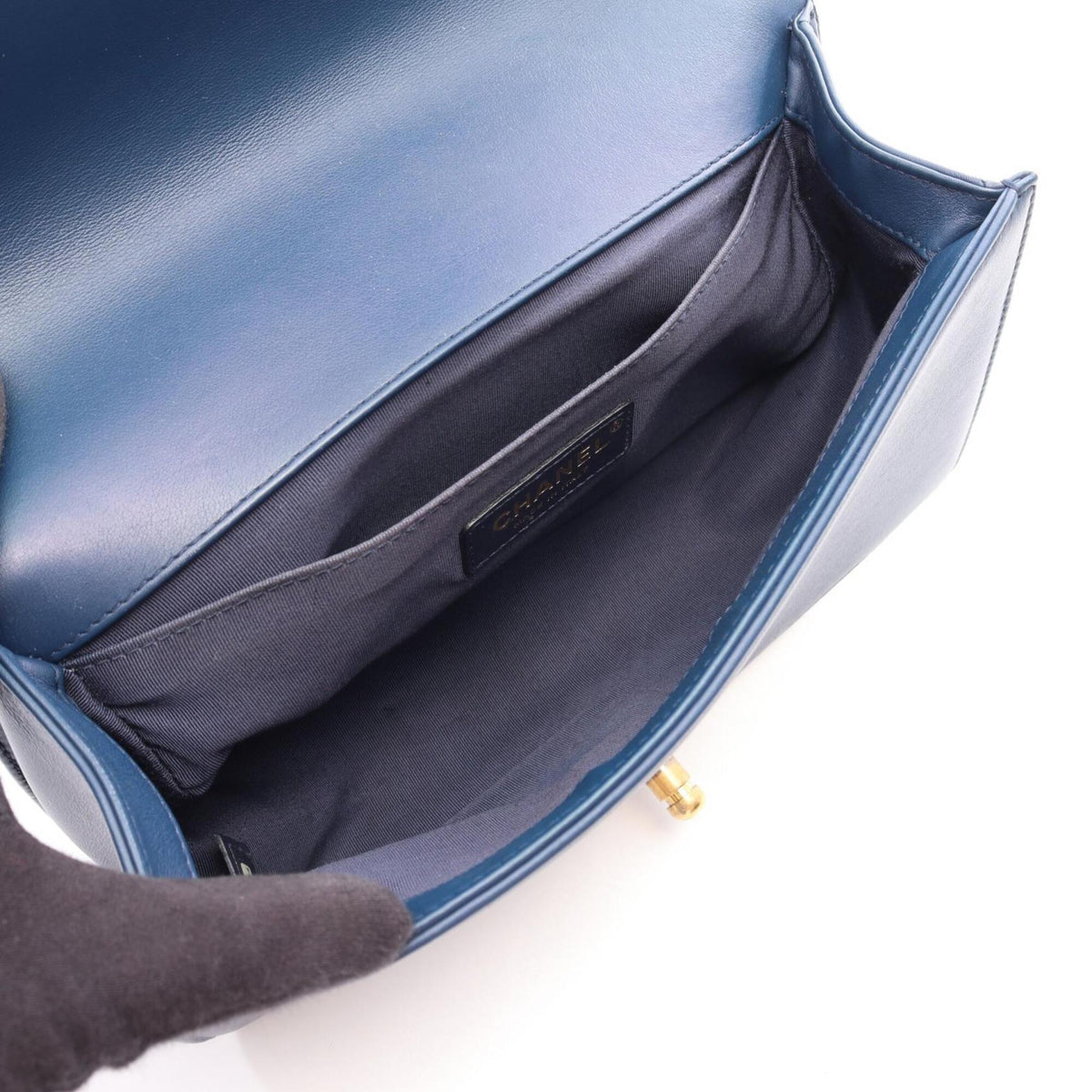Chanel Blue Multi-Color Leather Handbag Shoulder Bag (Pre-Owned)