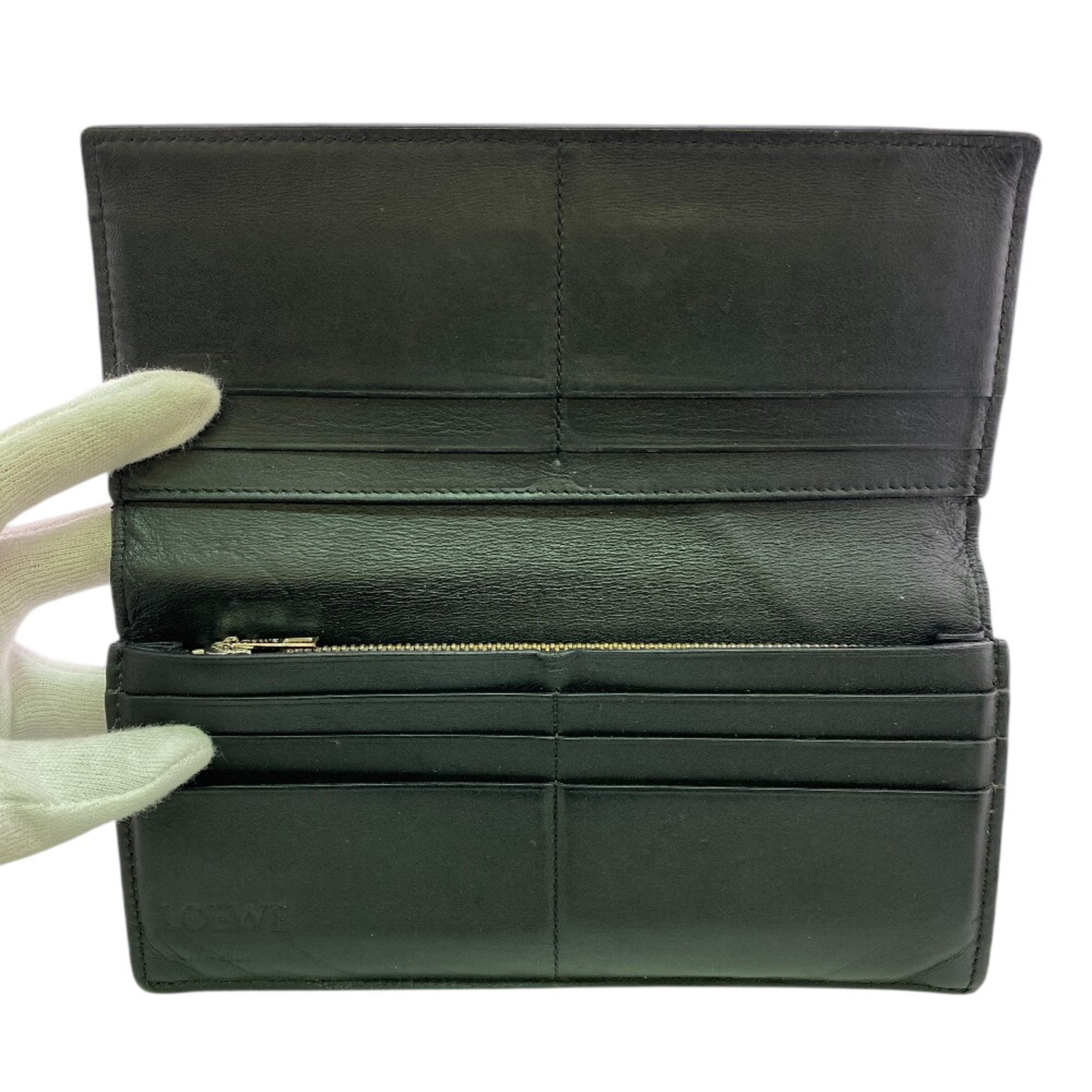Loewe Black Leather Long Wallet (Bi-Fold) (Pre-Owned)