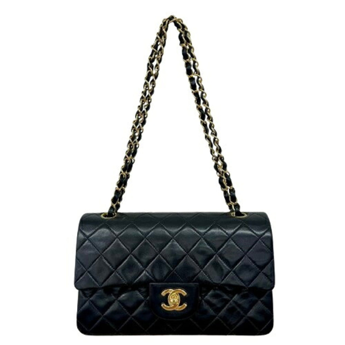 Chanel Black Leather Shoulder Bag (Pre-Owned)