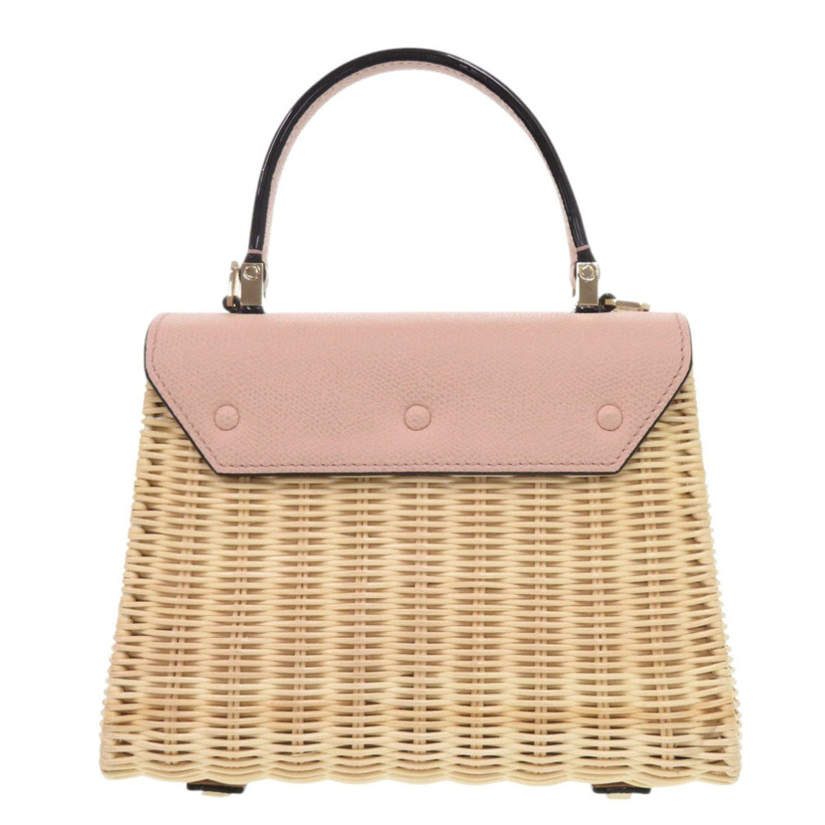 Valextra Beige Pink Leather Handbag (Pre-Owned)