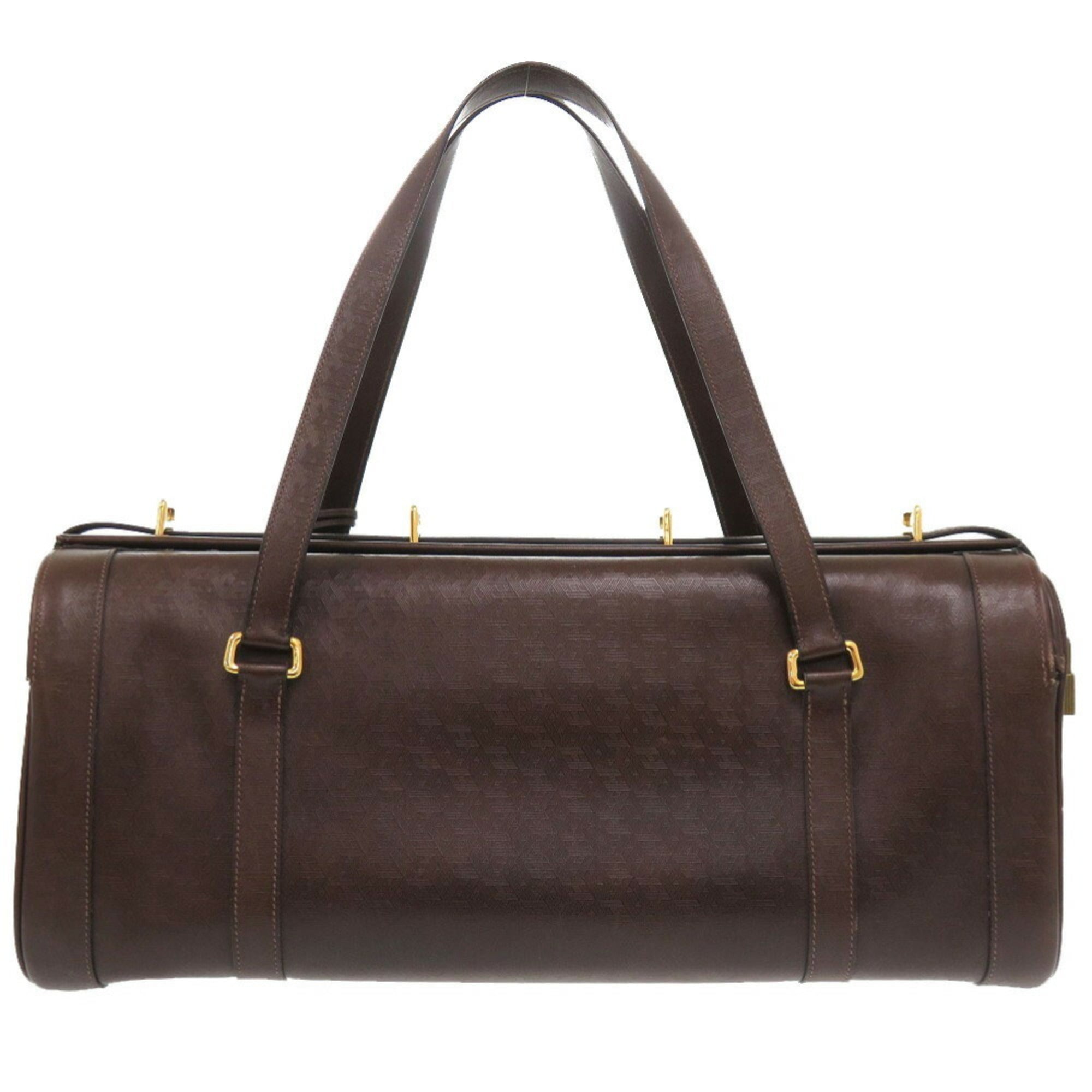 Hermes Brown Leather Boston Bag (Pre-Owned)