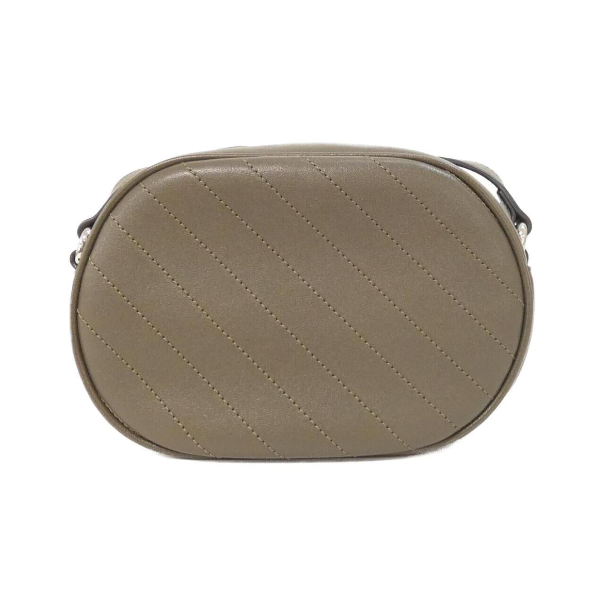 Gucci Green Khaki Brown Leather Shoulder Bag (Pre-Owned)