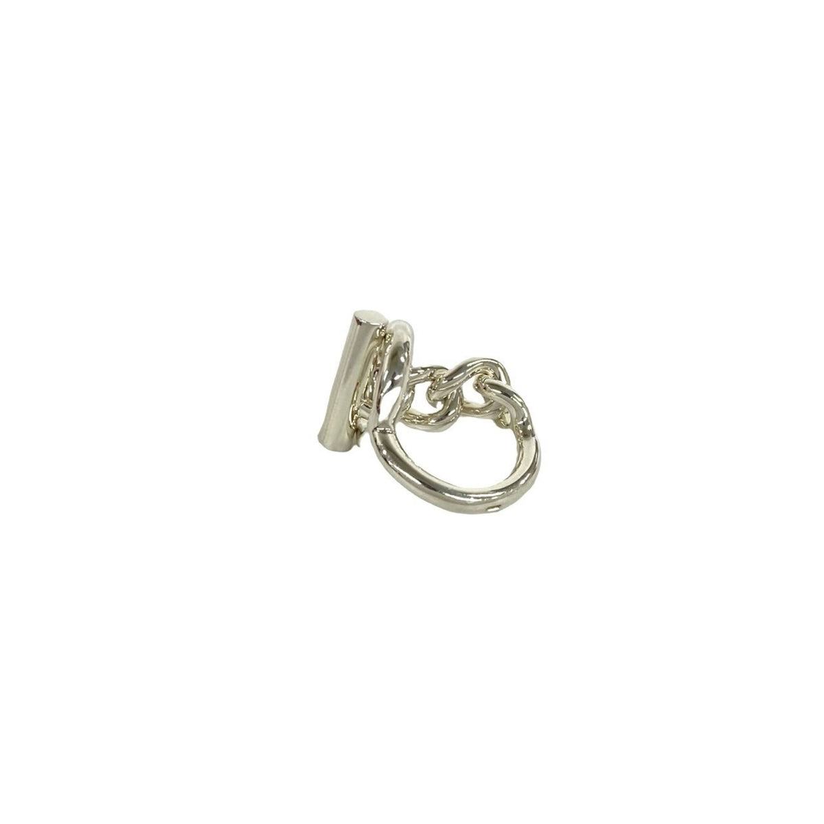 Hermes Silver Silver 925 Band Ring (Pre-Owned)