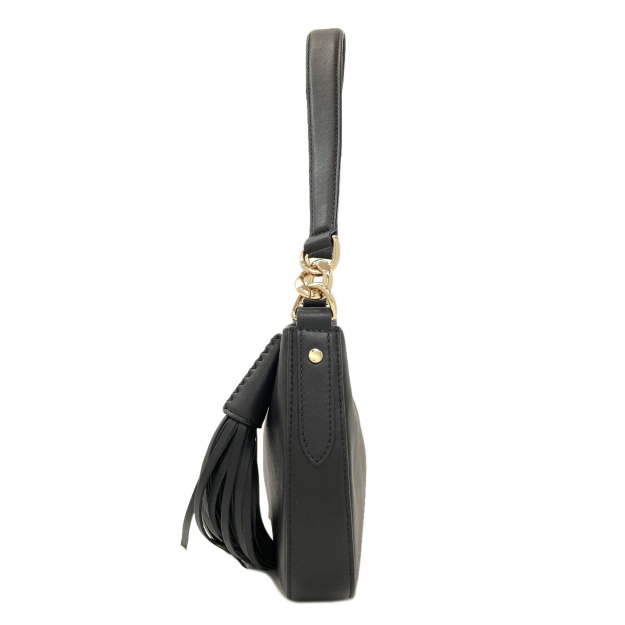 Jimmy Choo Black Leather Shoulder Bag (Pre-Owned)