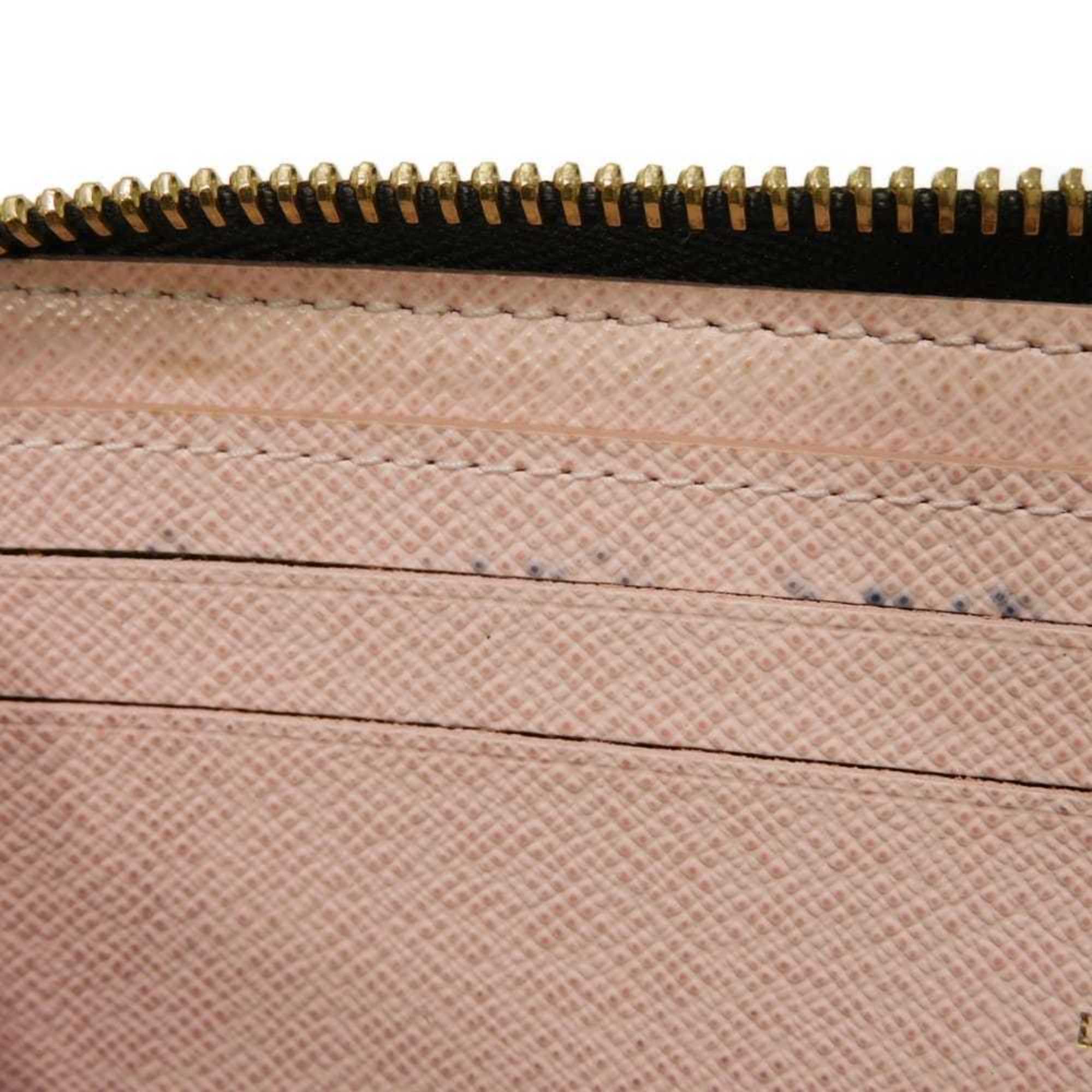 Louis Vuitton Brown Monogram Pink Rose Ballerine Monogram Canvas Leather Long Wallet (Bi-Fold) (Pre-Owned)