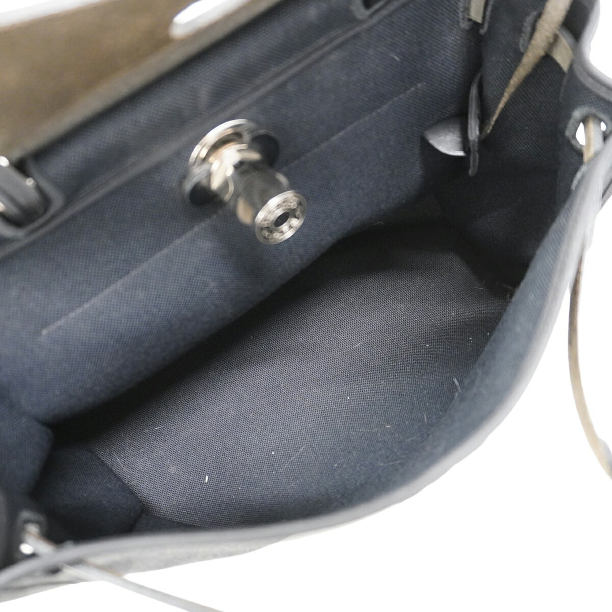 Hermes Black Toile Officier Handbag (Pre-Owned)