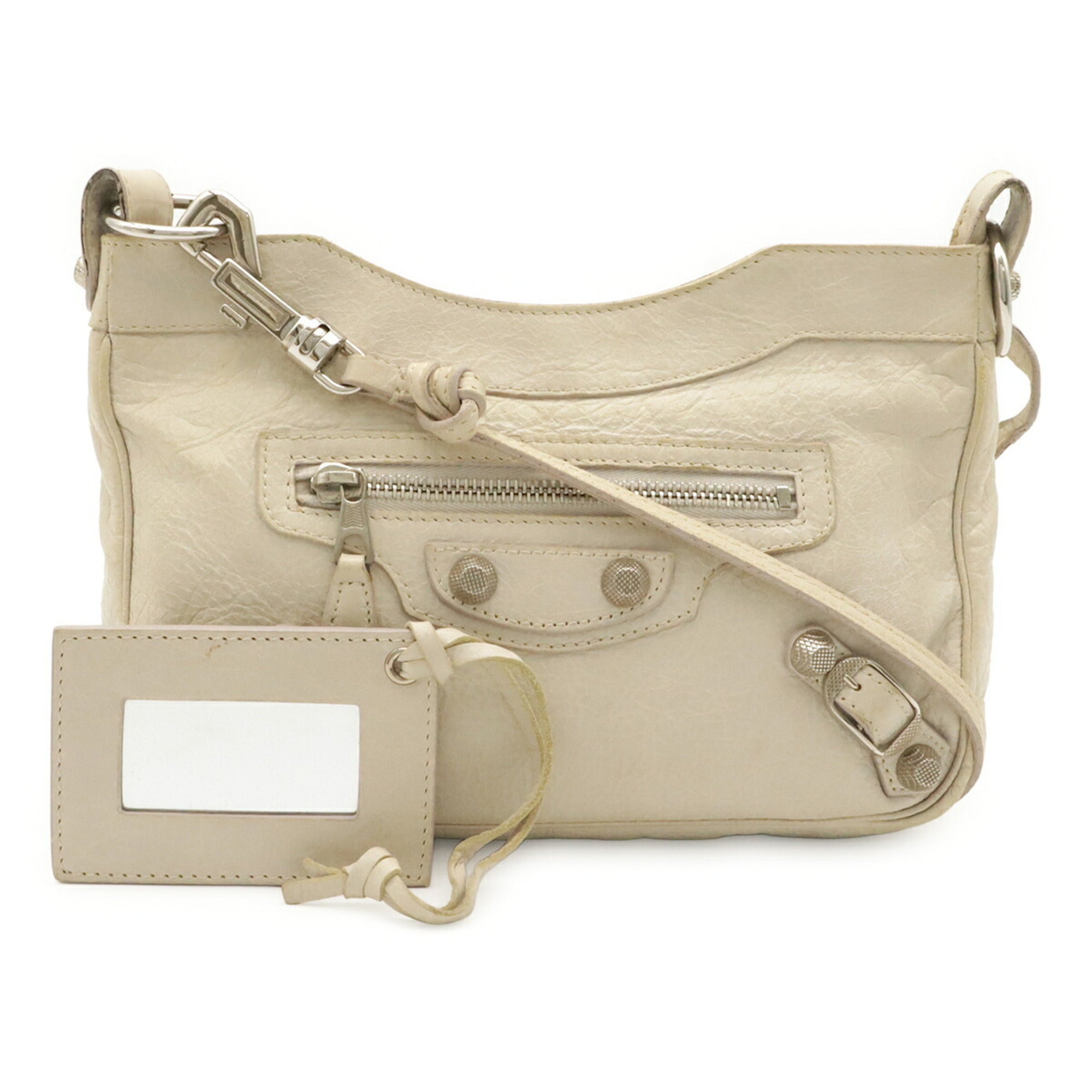 Balenciaga Ivory Leather Clutch Bag Pochette Shoulder Bag (Pre-Owned)