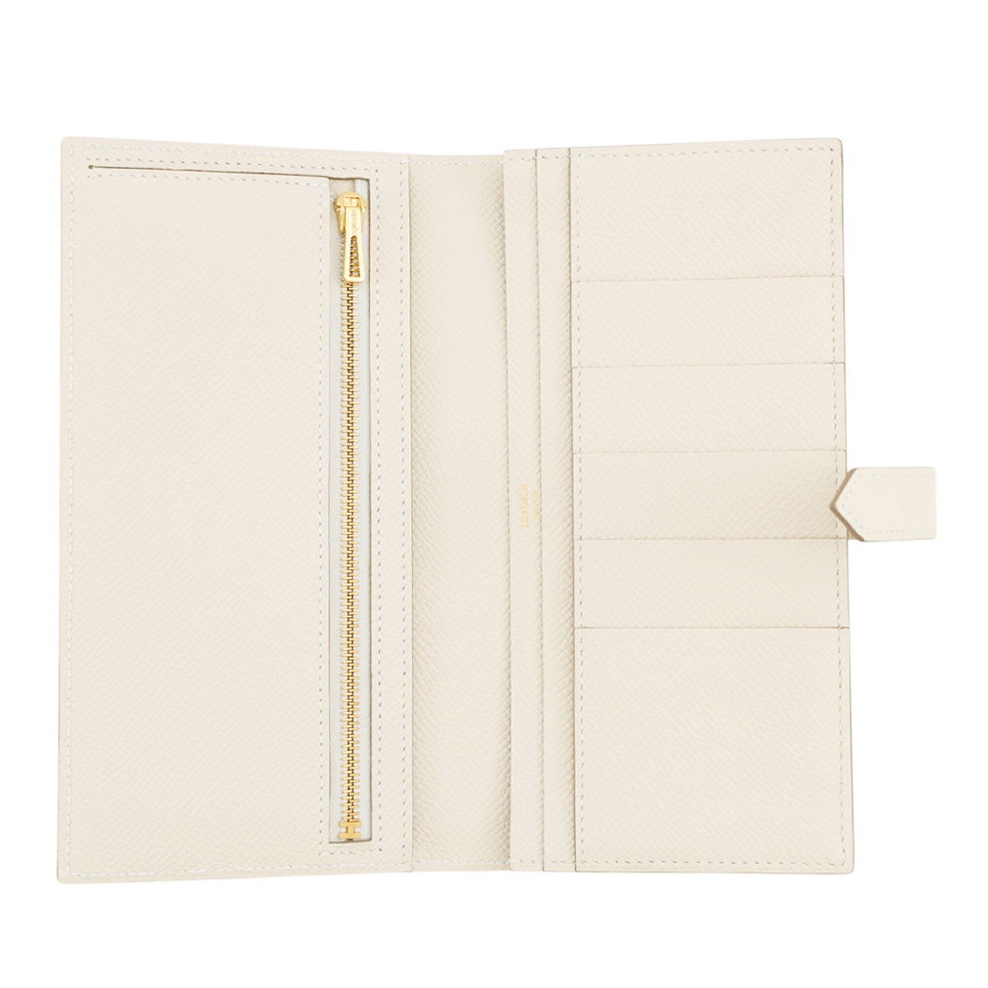 Hermes Ivory Epsom Leather Long Wallet (Bi-Fold) (Pre-Owned)