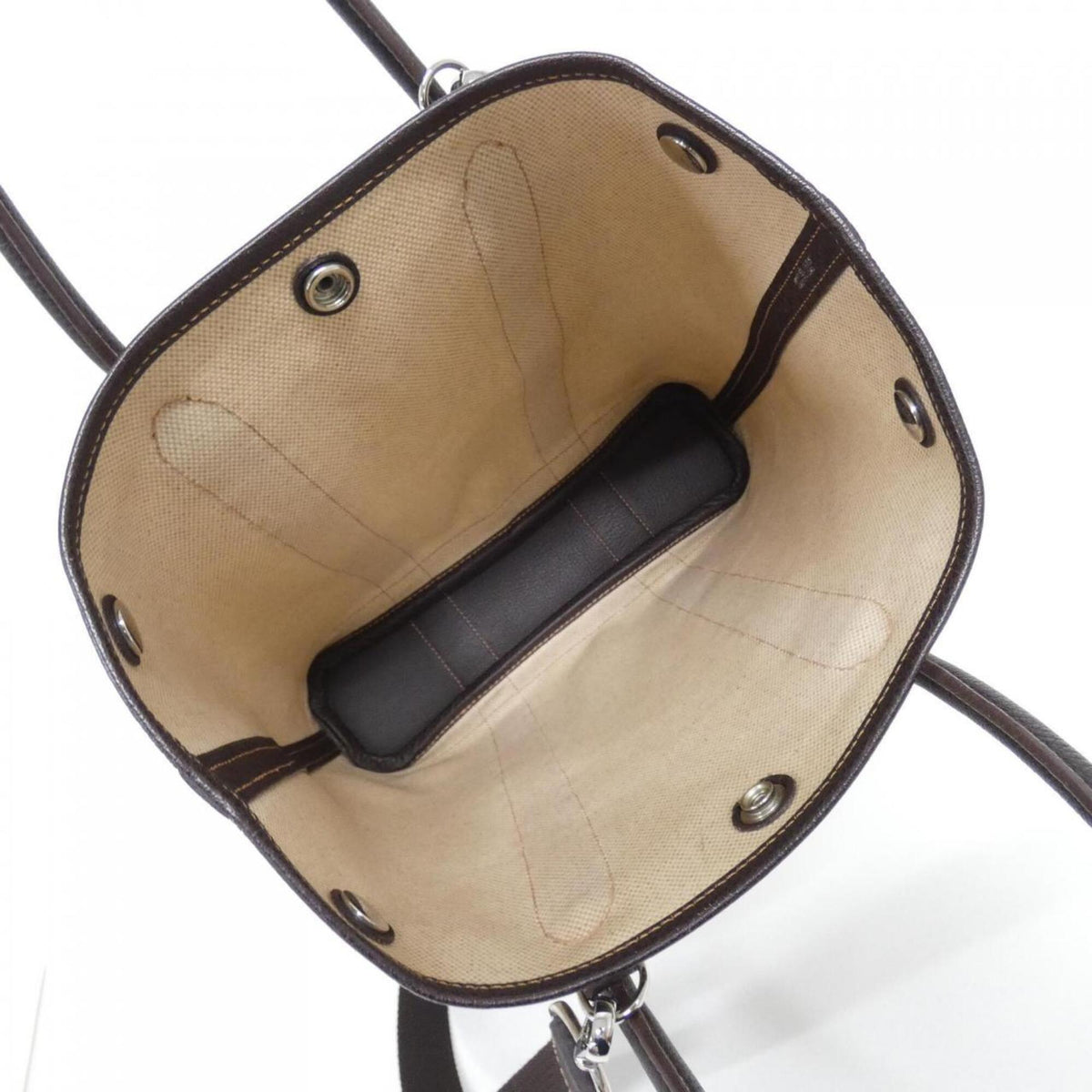 Hermes Brown Toile H Handbag (Pre-Owned)