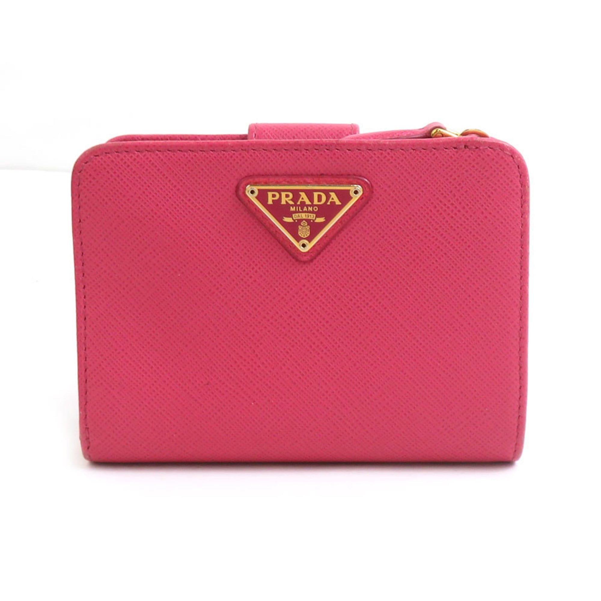 Prada Pink Leather Wallet (Bi-Fold) (Pre-Owned)