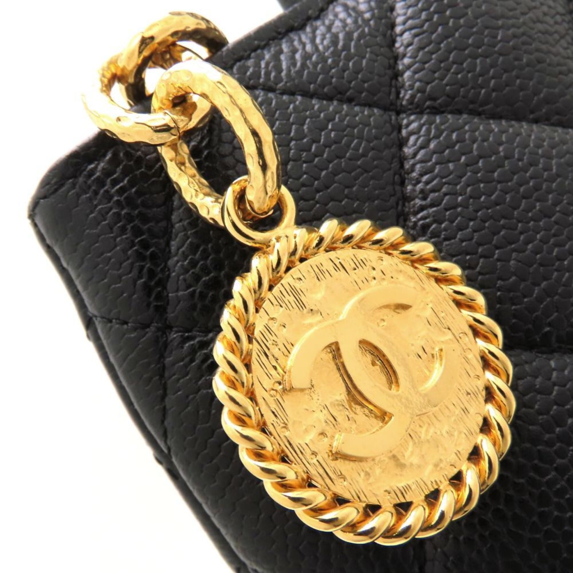 Chanel Black Grained Calfskin Tote Bag (Pre-Owned)