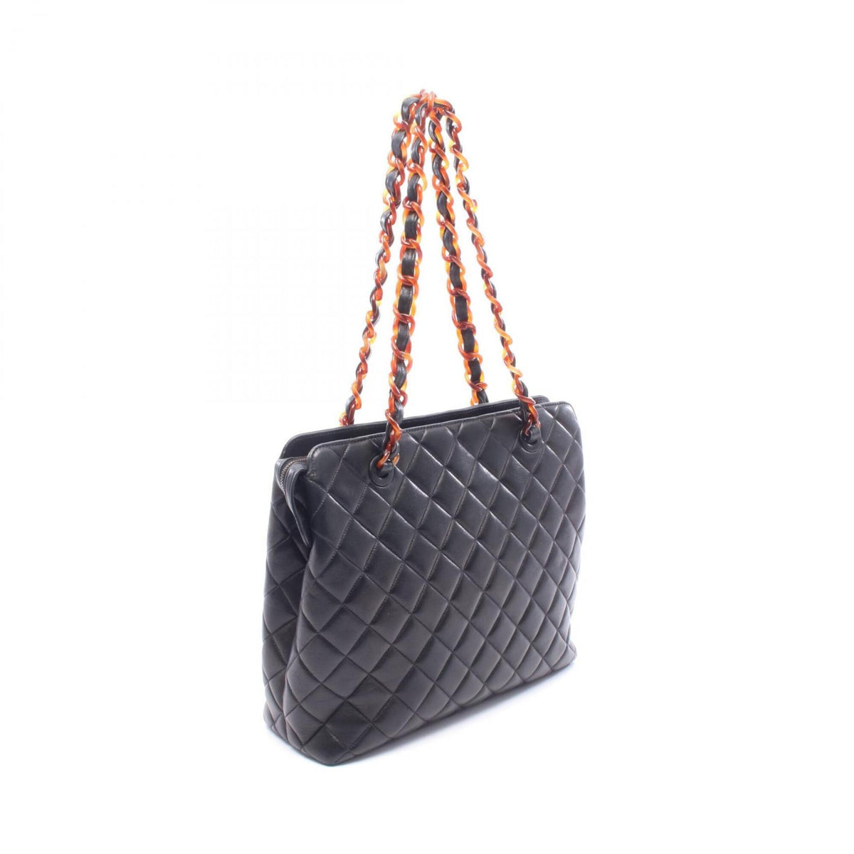 Chanel Black Leather Handbag Tote Bag (Pre-Owned)