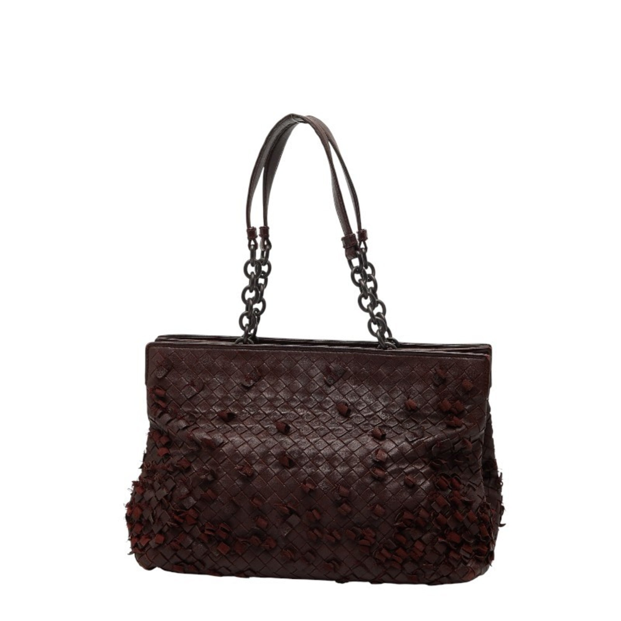 Bottega Veneta Brown Leather Handbag Tote Bag (Pre-Owned)
