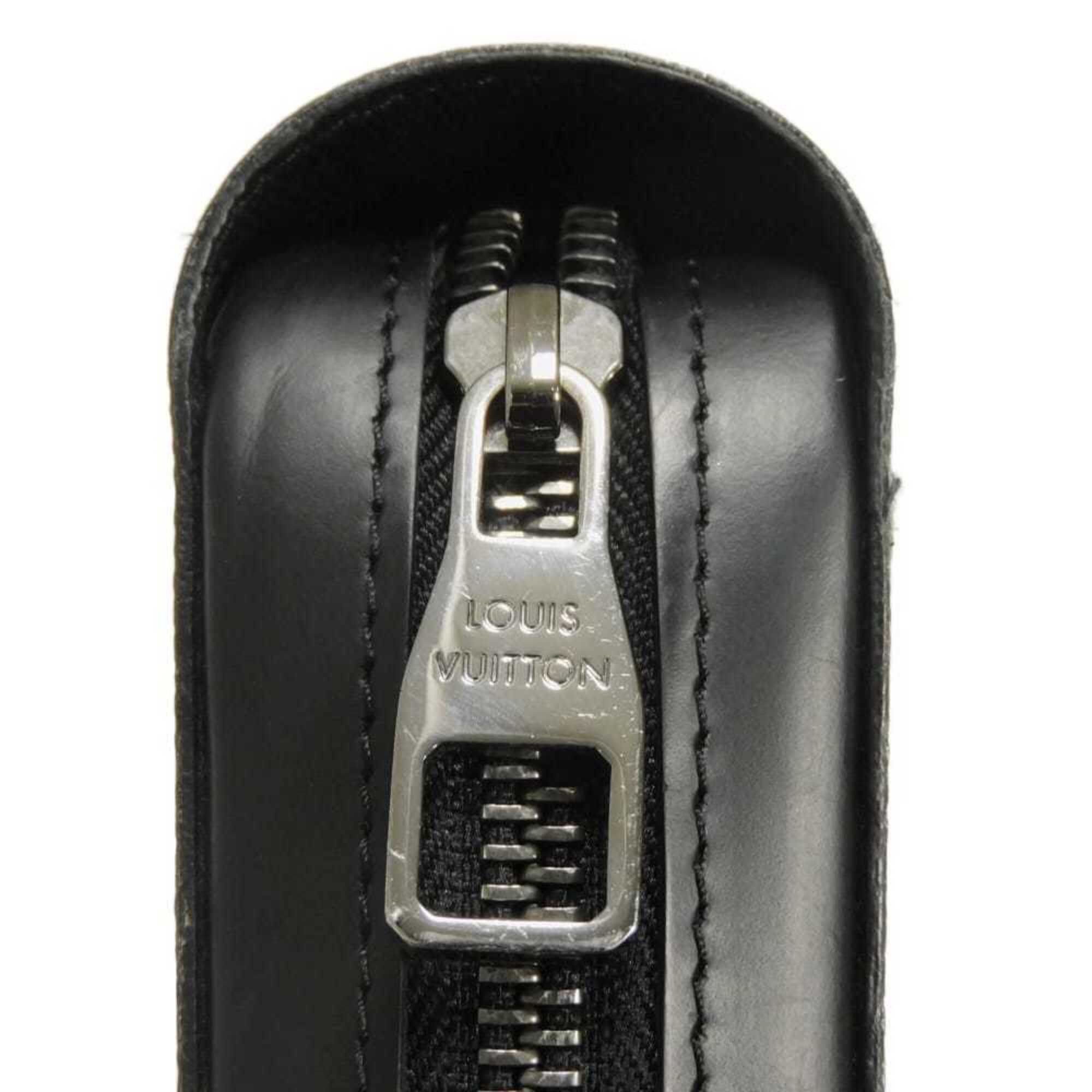 Louis Vuitton Monogram Eclipse Black Noir Monogram Eclipse Leather Long Wallet (Bi-Fold) (Pre-Owned)