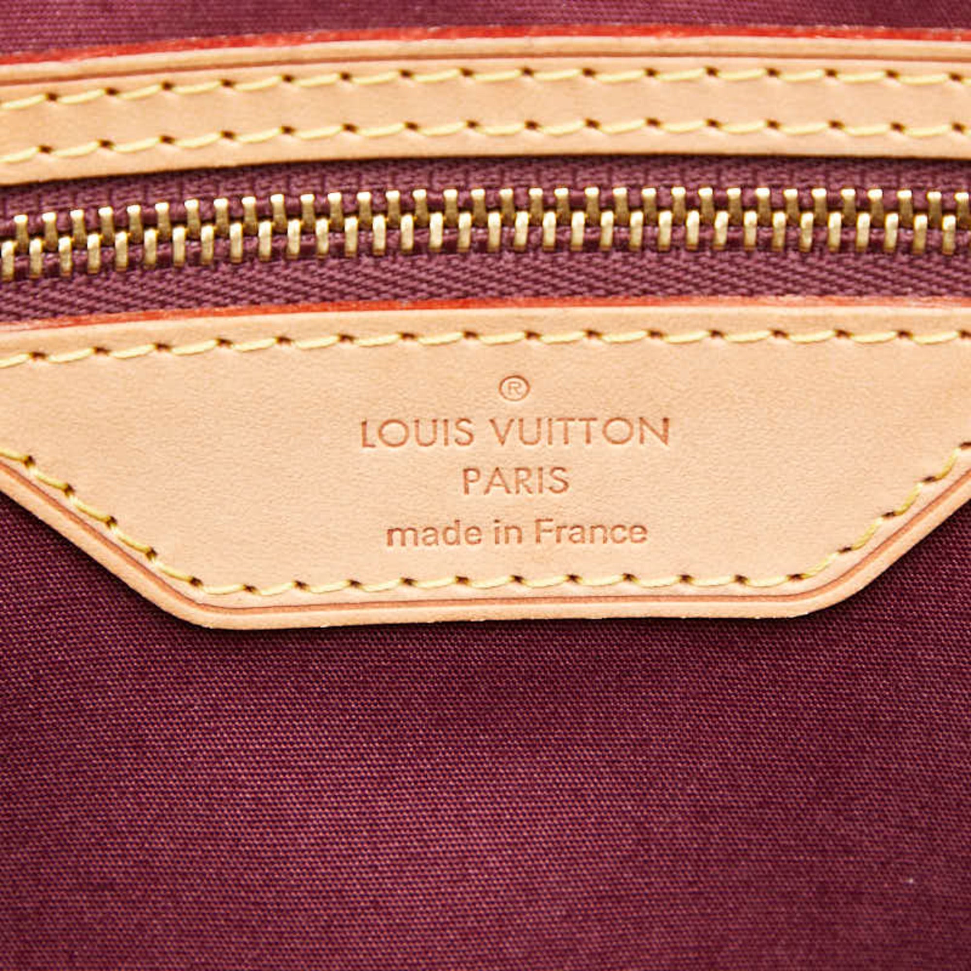 Louis Vuitton Red Color Rouge Fauviste Wine Patent Leather Handbag (Pre-Owned)