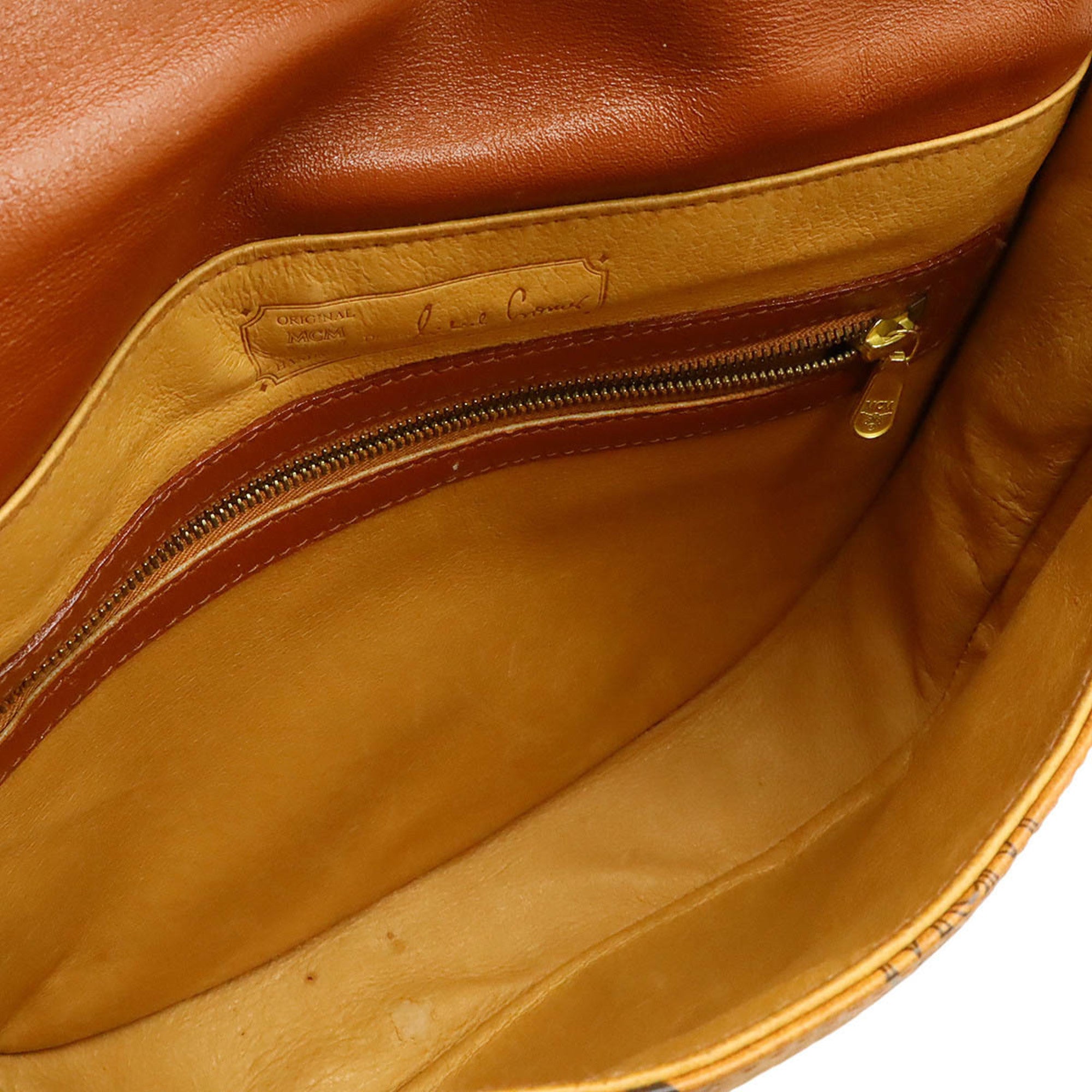 Mcm Brown Pvc Leather Pochette Shoulder Bag (Pre-Owned)