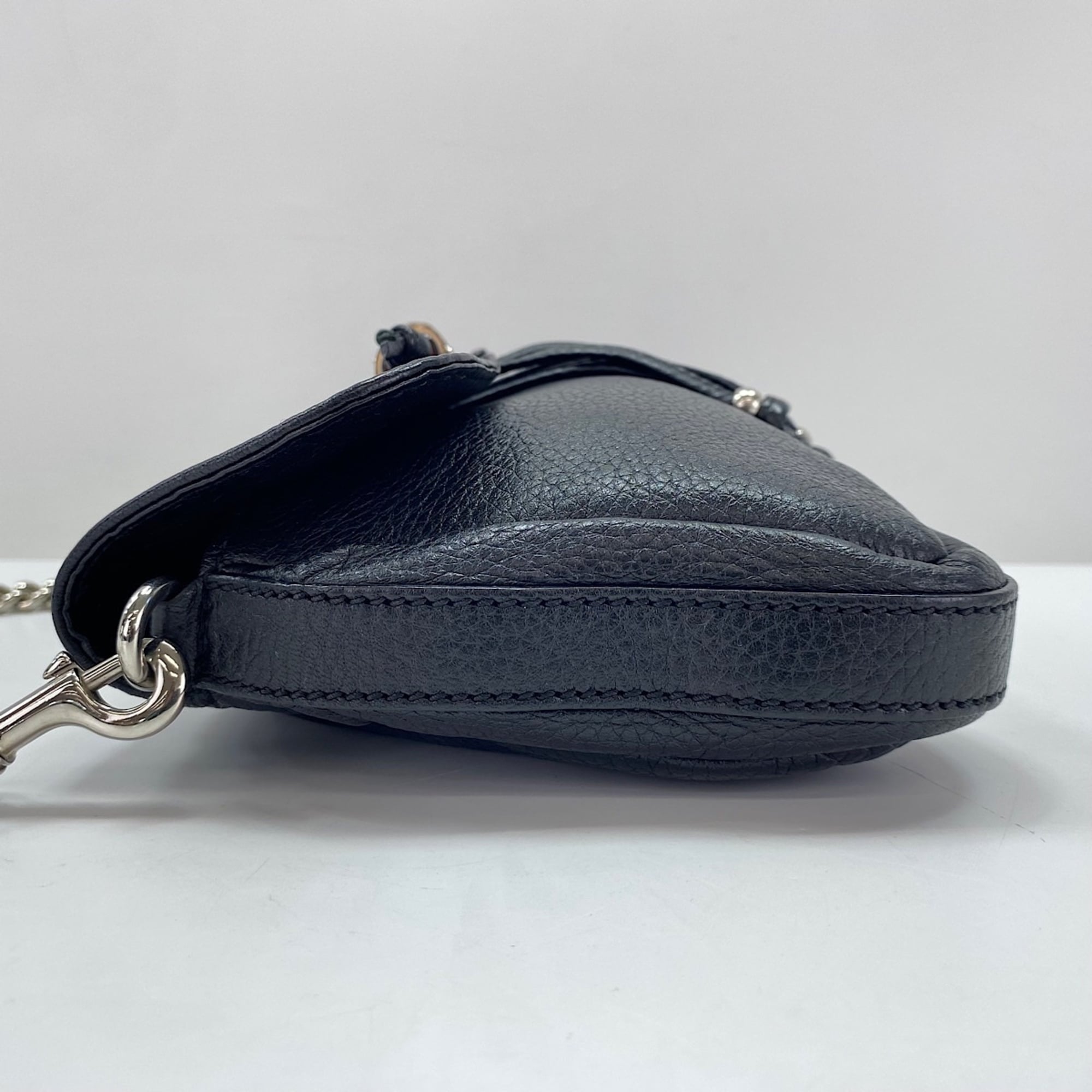 Gucci Bamboo Black Shoulder Bag (Pre-Owned)
