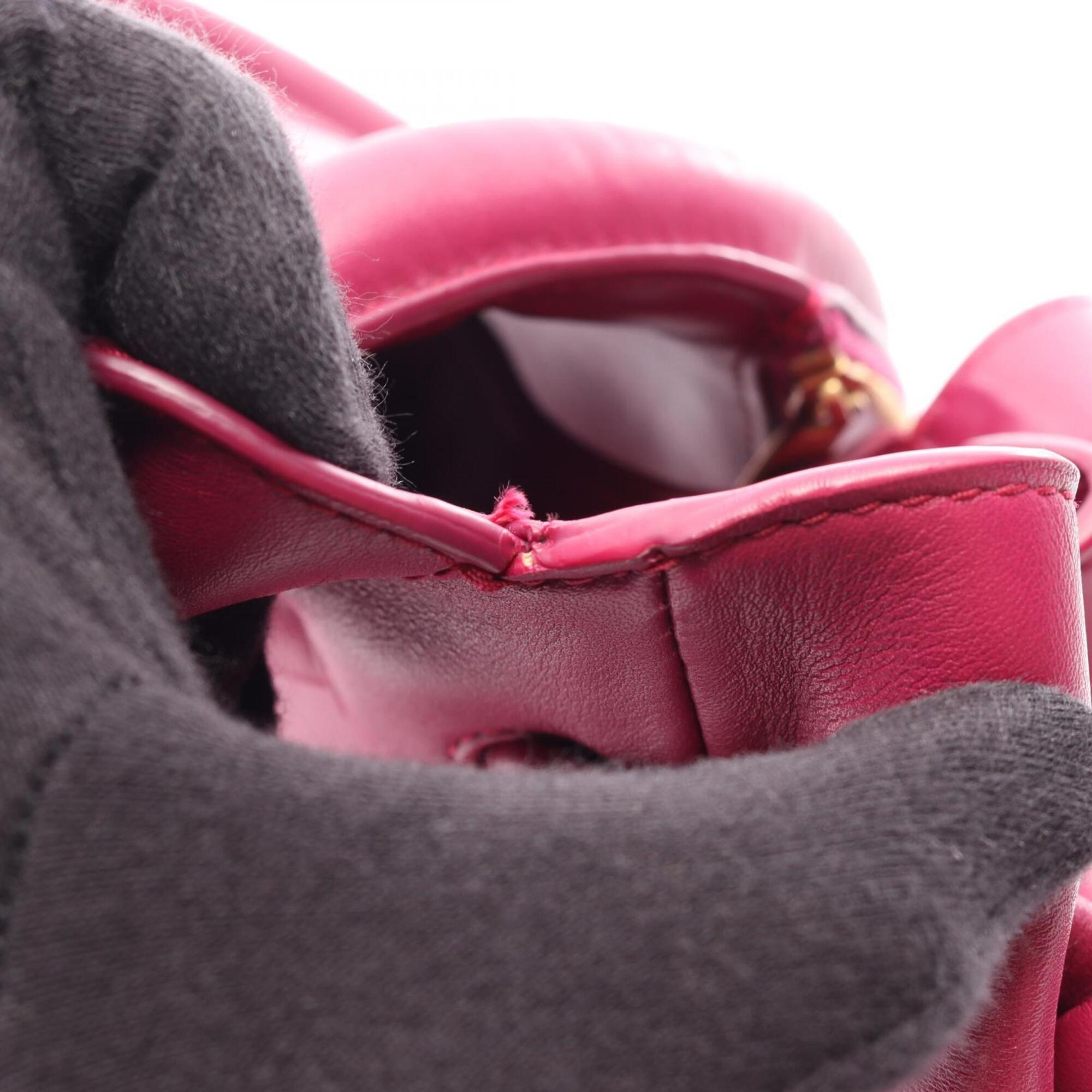 Bottega Veneta Purple Leather Handbag (Pre-Owned)