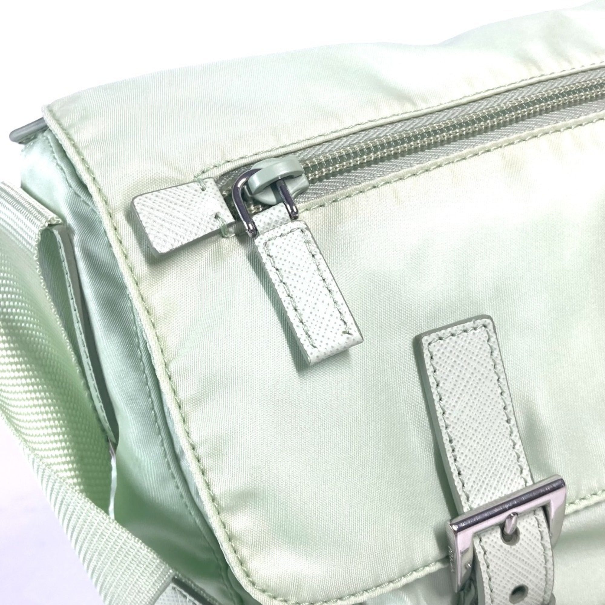Prada Green Nylon Shoulder Bag (Pre-Owned)