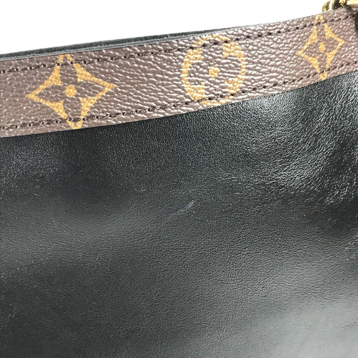 Louis Vuitton Black Brown Noir Leather Shoulder Bag Tote Bag (Pre-Owned)