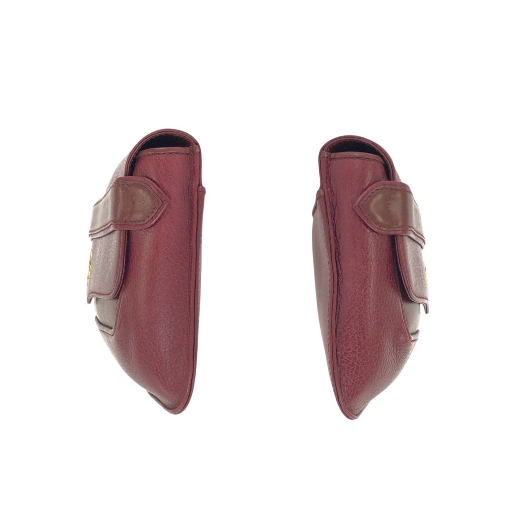 Cartier Bordeaux Wine Red Leather Clutch Bag (Pre-Owned)