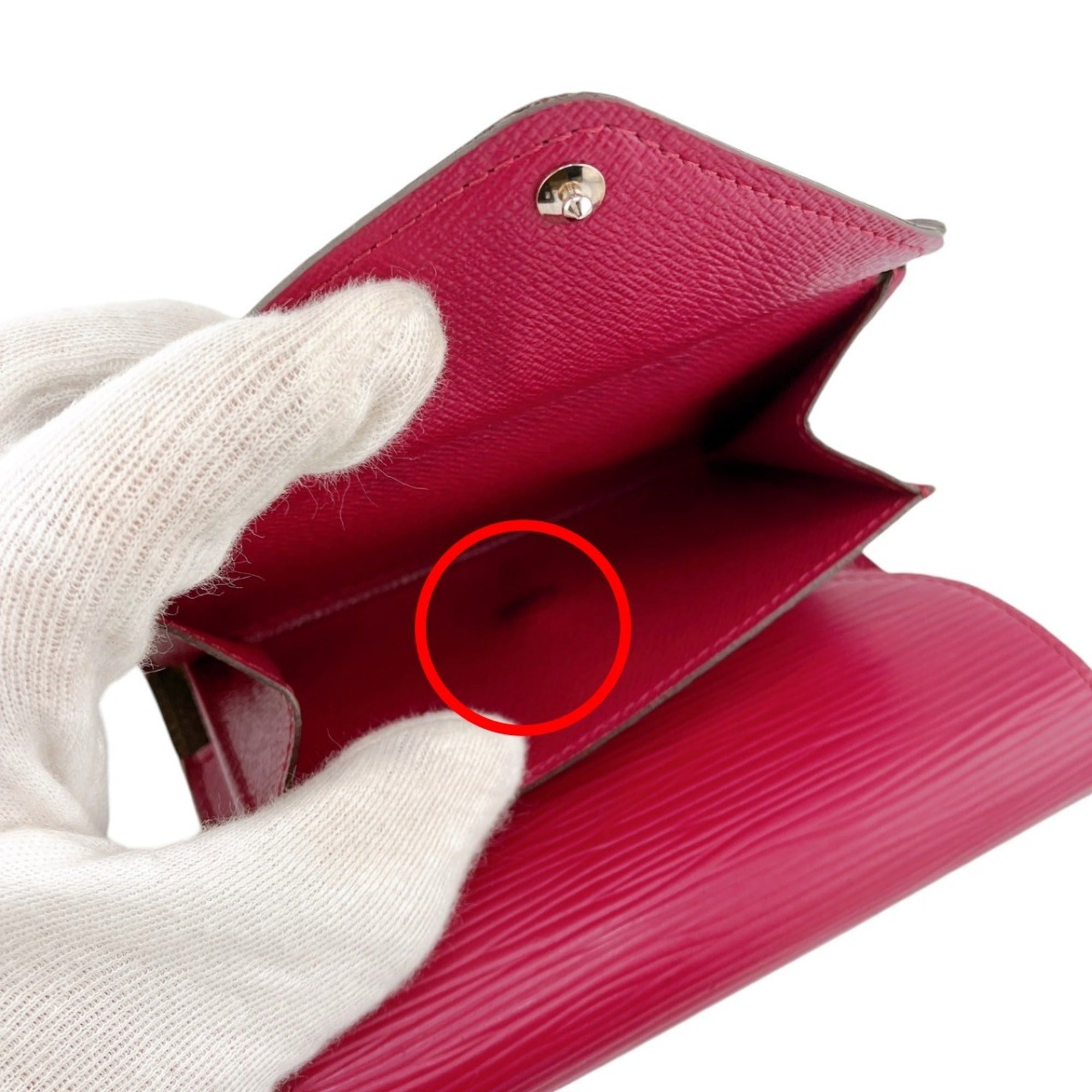 Louis Vuitton Monogram Fuchsia Monogram Epi Leather Wallet (Tri-Fold) (Pre-Owned)