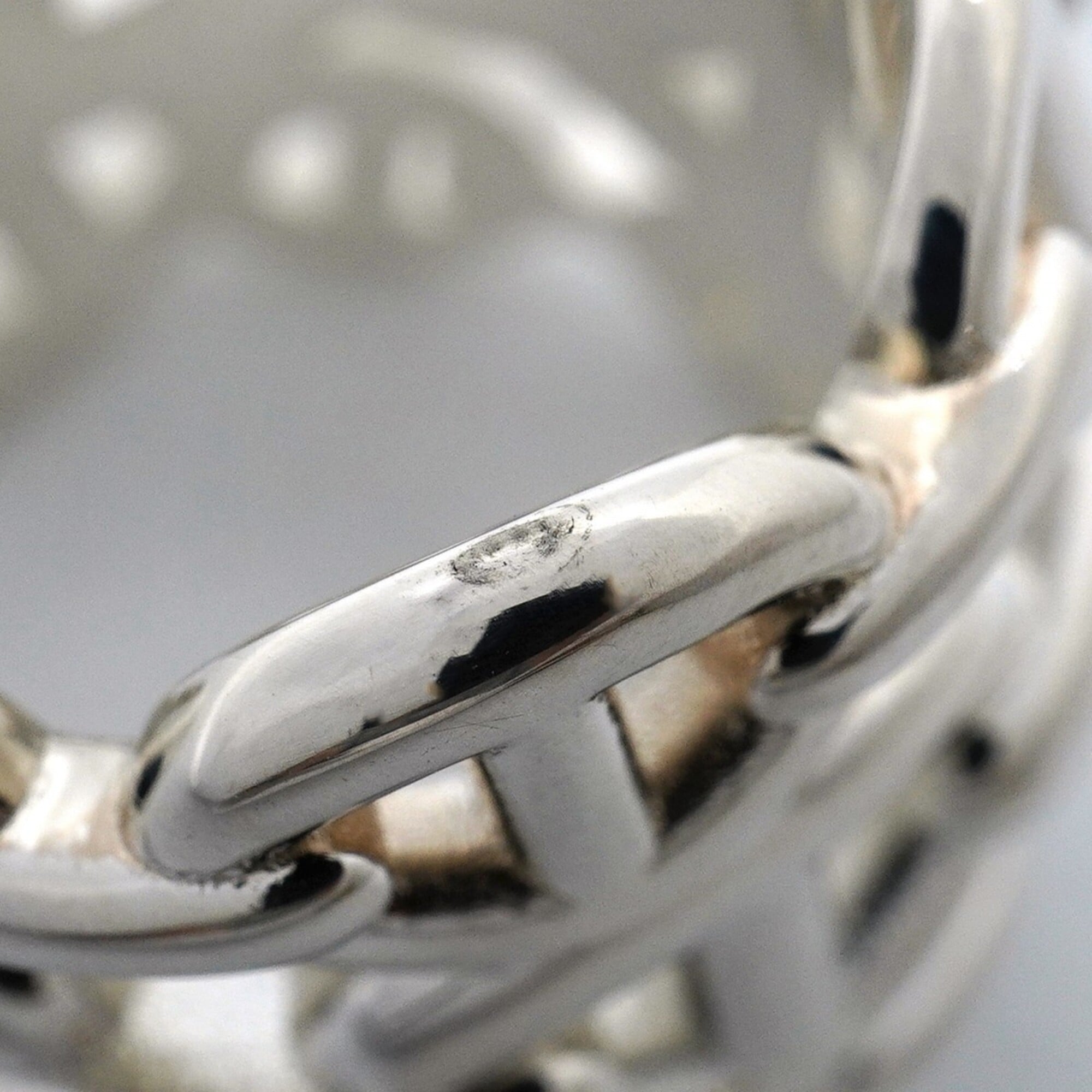 Hermes Silver 925 Band Ring (Pre-Owned)