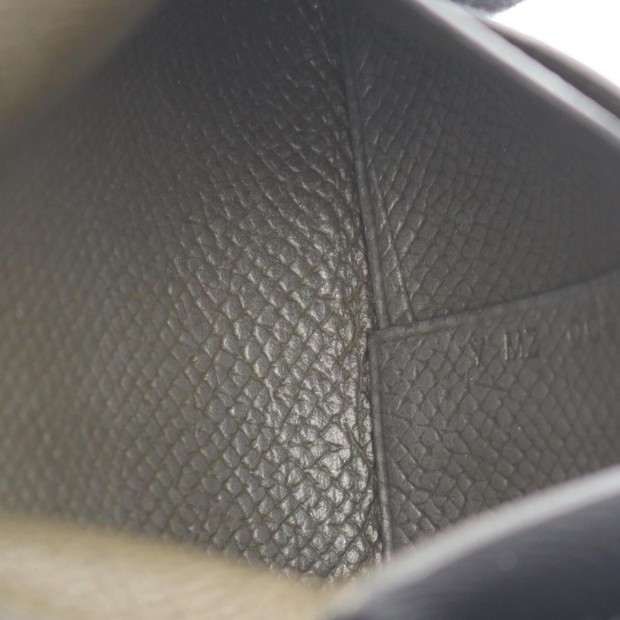 Hermes Black Green Epsom Leather Coin Purse/Coin Case (Pre-Owned)