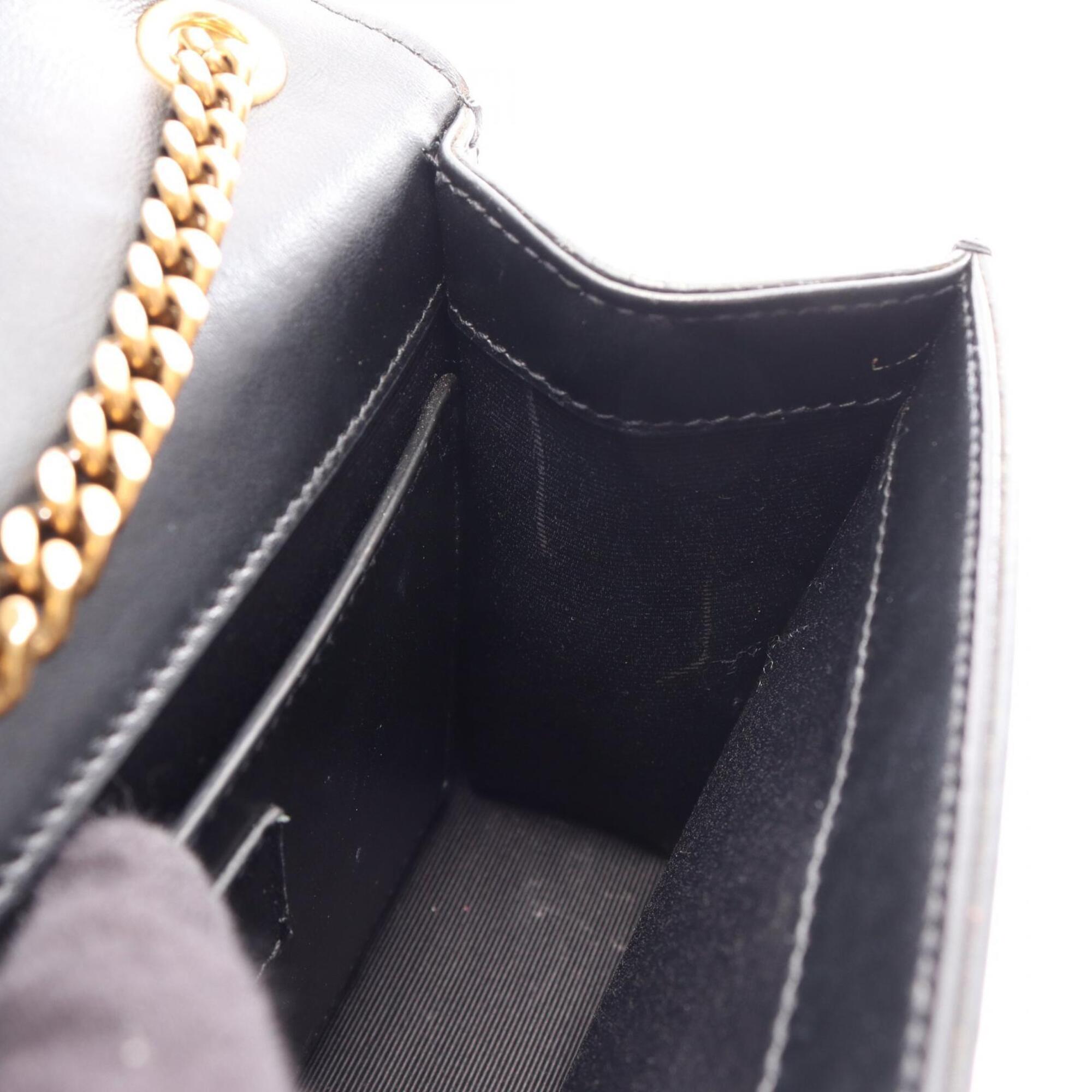 Yves Saint Laurent Black Leather Handbag Shoulder Bag (Pre-Owned)
