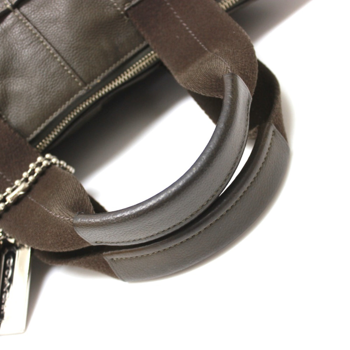 Coach Green Leather Tote Bag (Pre-Owned)