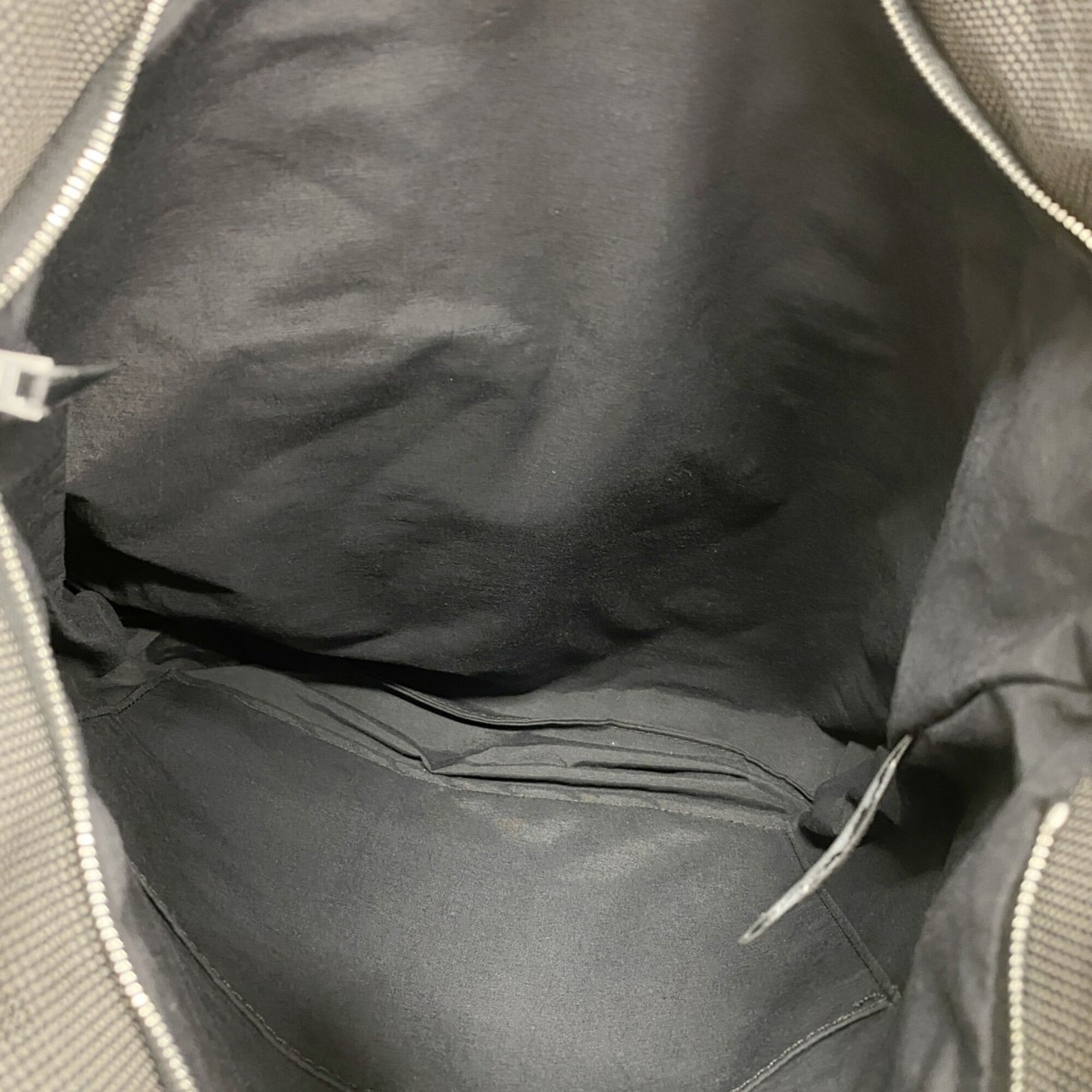 Hermes Gray Canvas Tote Bag (Pre-Owned)