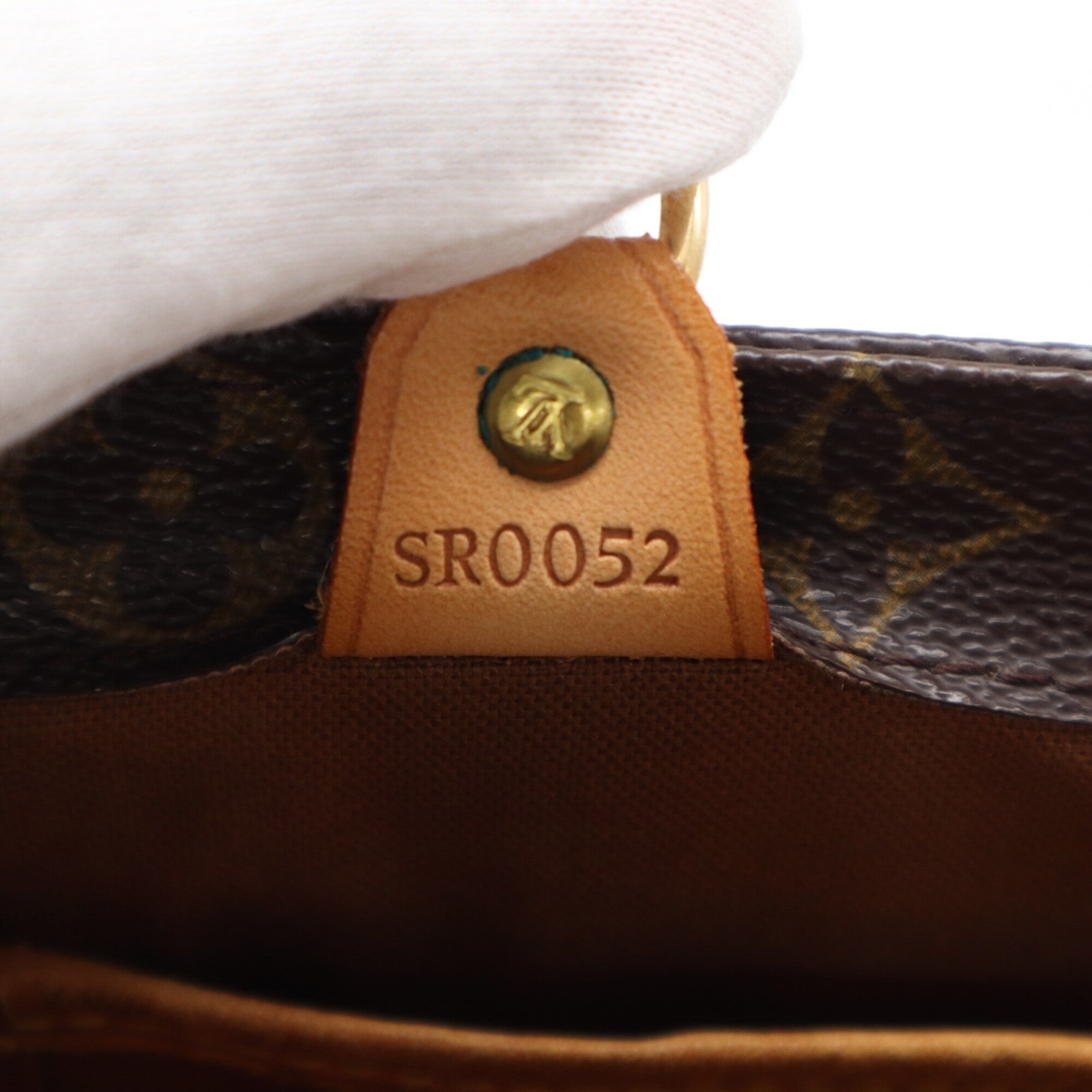 Louis Vuitton Monogram Beige Brown Coated Canvas Leather Handbag (Pre-Owned)