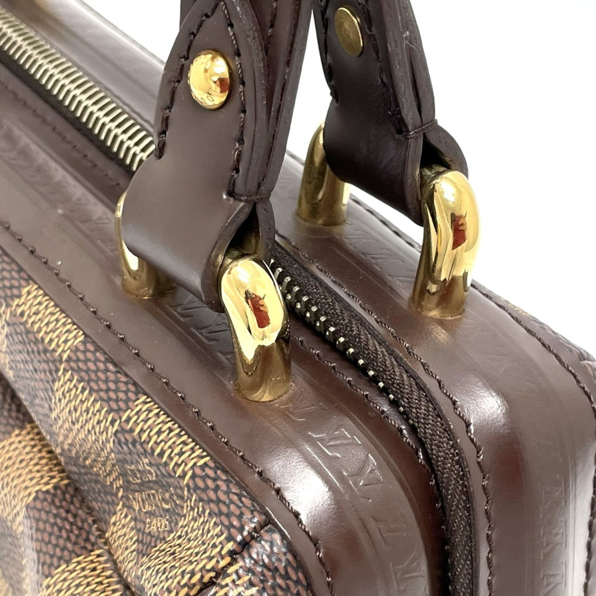 Louis Vuitton Damier Brown Ebene Damier Canvas Leather Handbag (Pre-Owned)