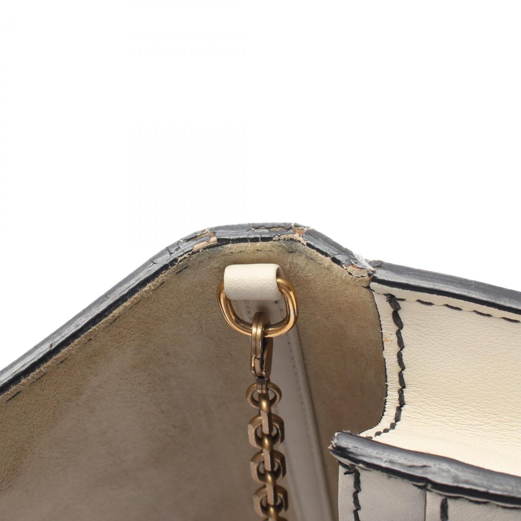 Christian Dior White Leather Handbag Shoulder Bag (Pre-Owned)