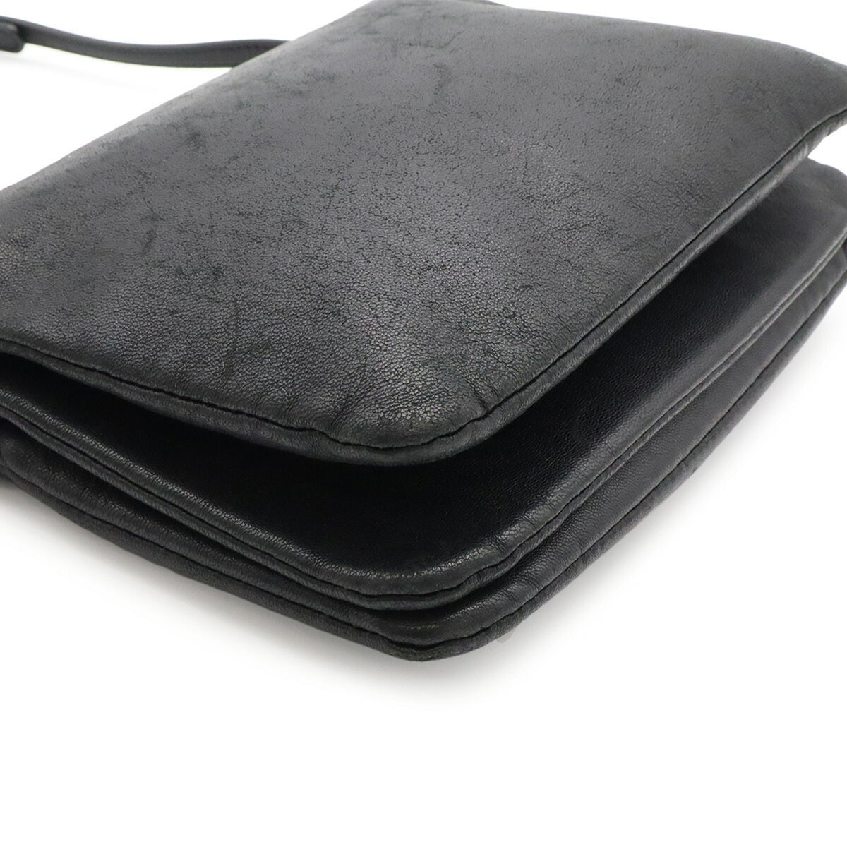 Celine Black Leather Pochette Pouch Shoulder Bag (Pre-Owned)