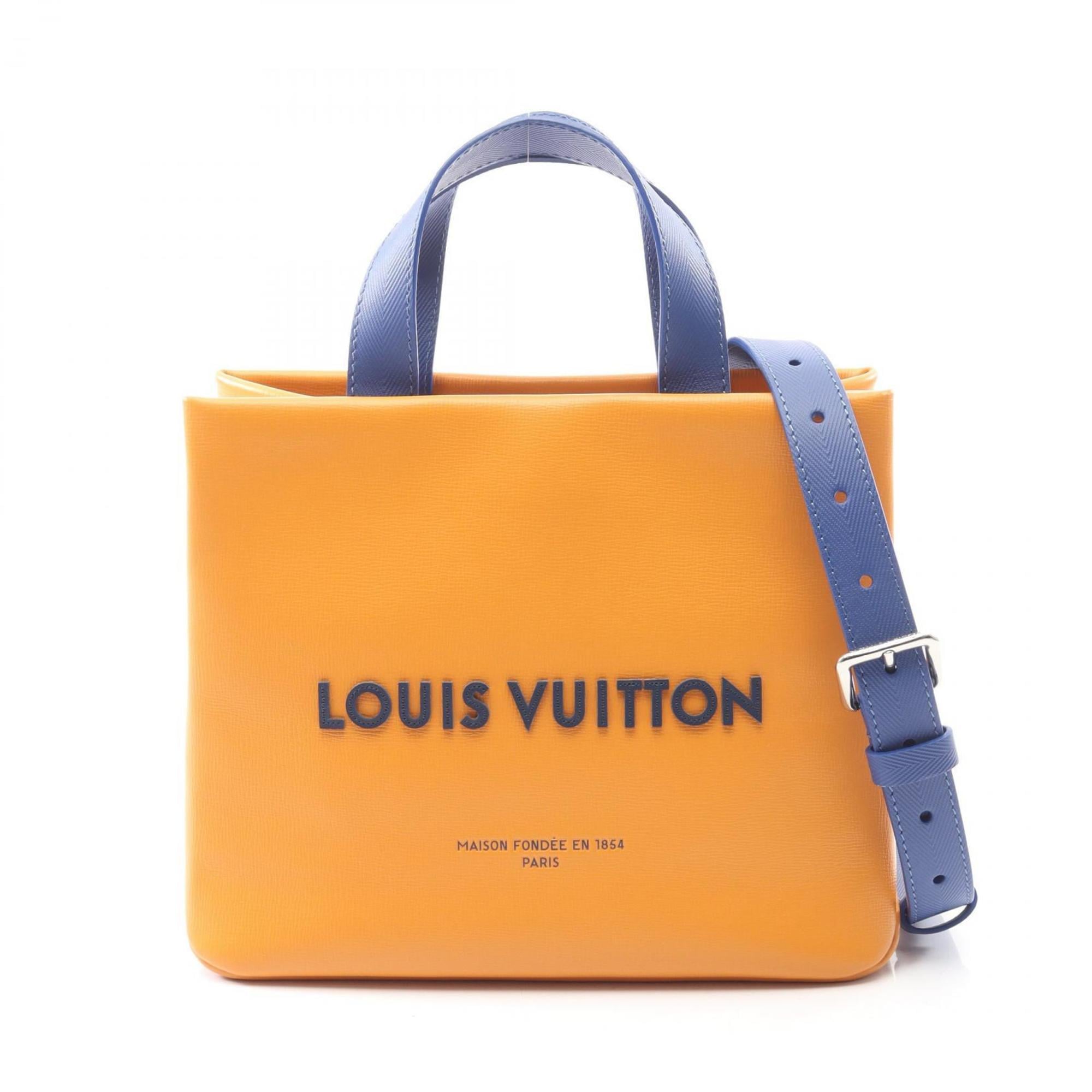 Louis Vuitton Orange Saffron Leather Handbag Tote Bag (Pre-Owned)