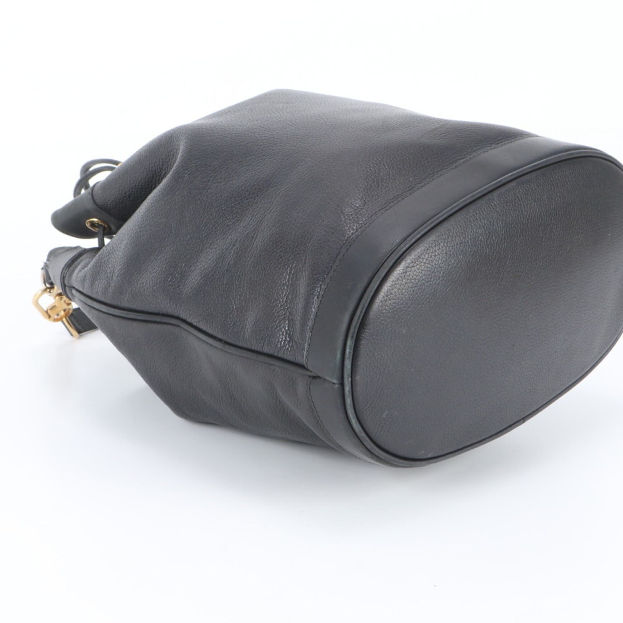 Gucci Black Leather Handbag Shoulder Bag Tote Bag (Pre-Owned)