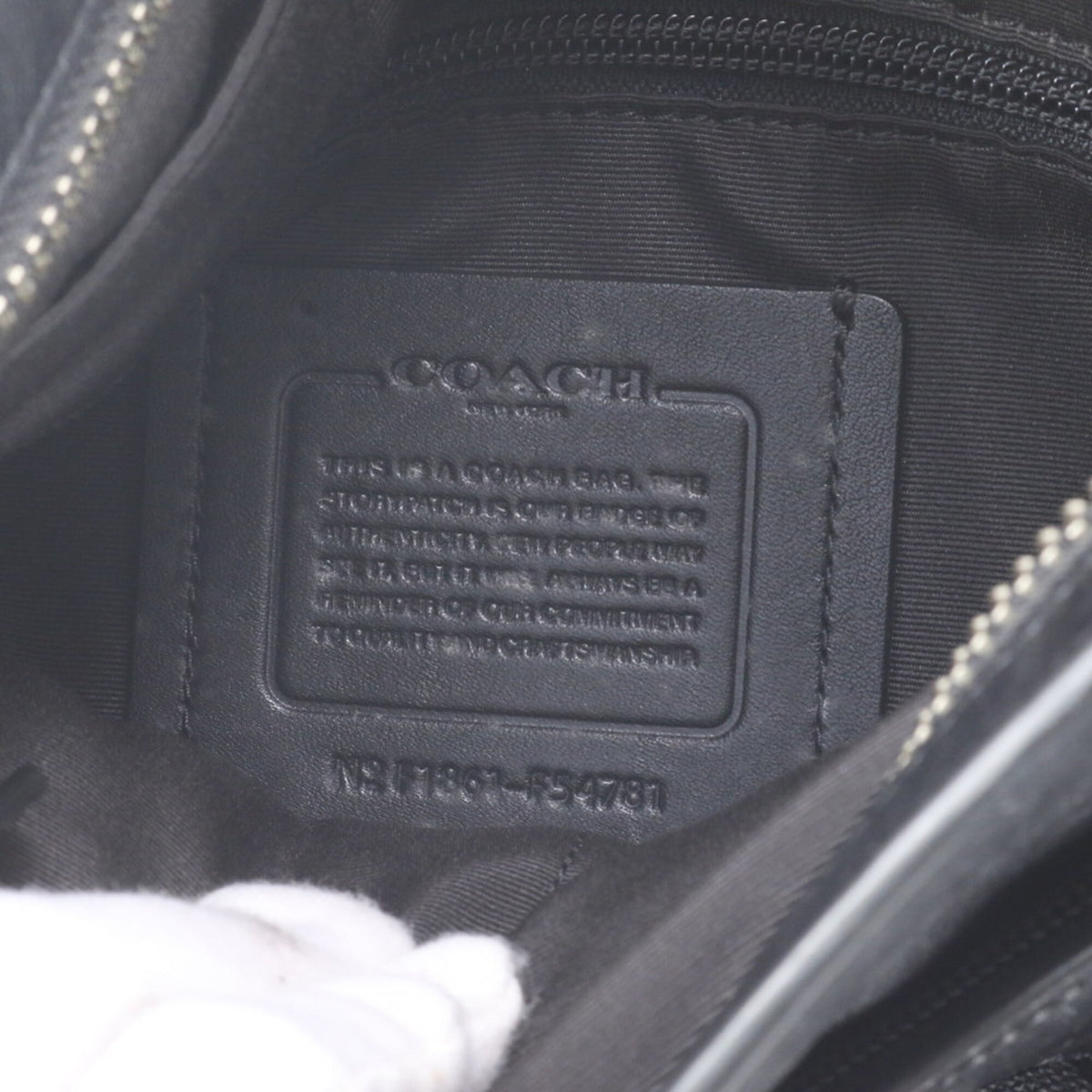 Coach Black Gray Leather Coated Canvas Messenger Bag Shoulder Bag (Pre-Owned)