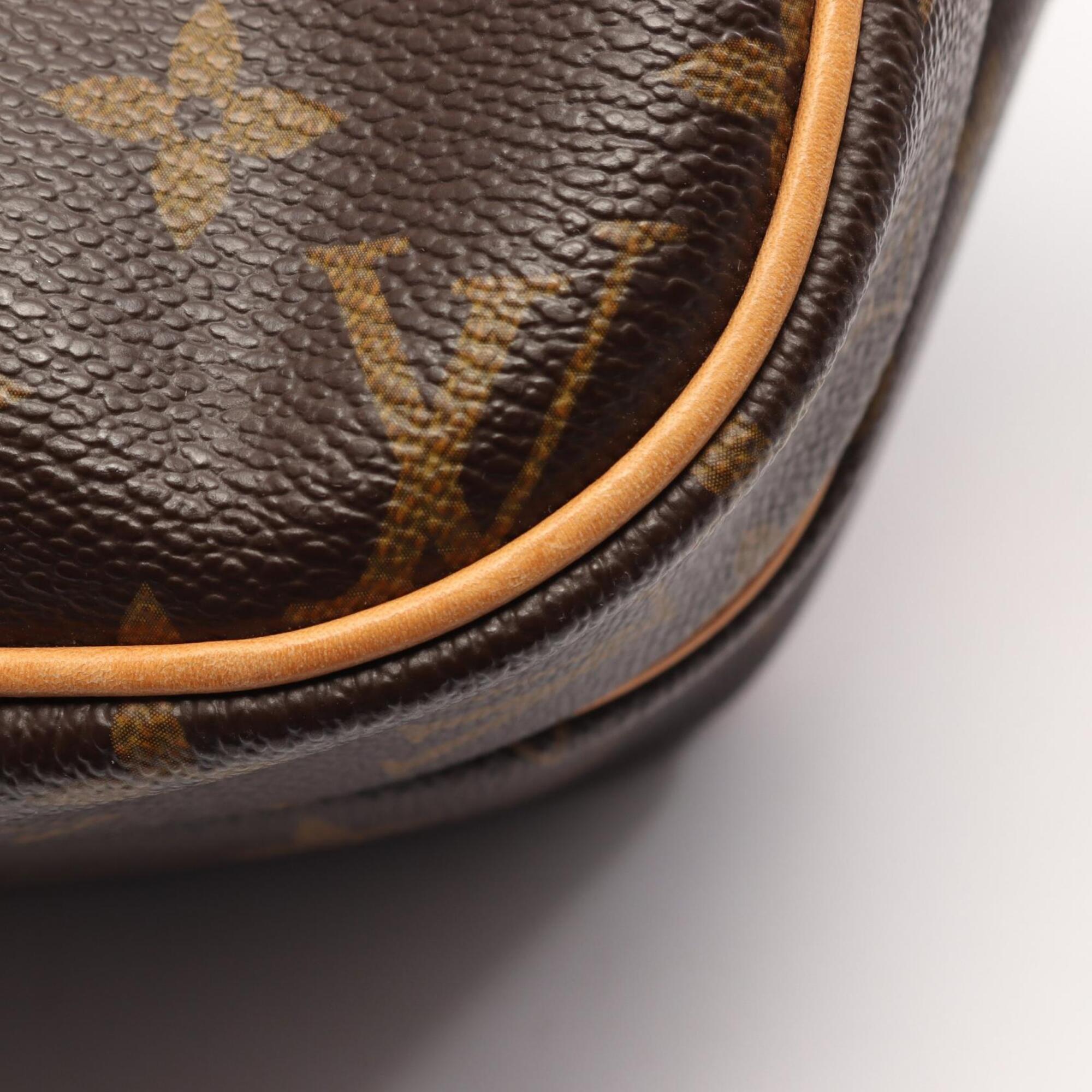 Louis Vuitton Brown Monogram Coated Canvas Leather Shoulder Bag (Pre-Owned)