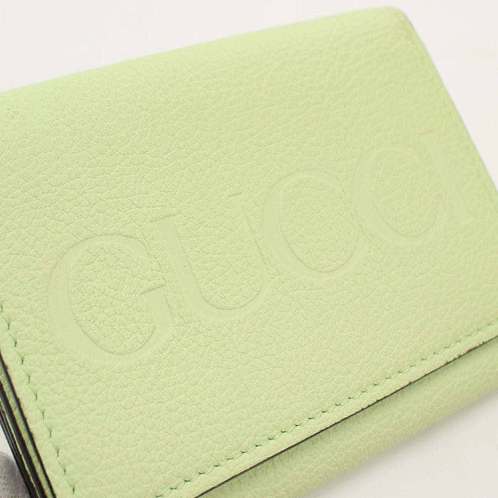 Gucci Green Leather Wallet (Tri-Fold) (Pre-Owned)