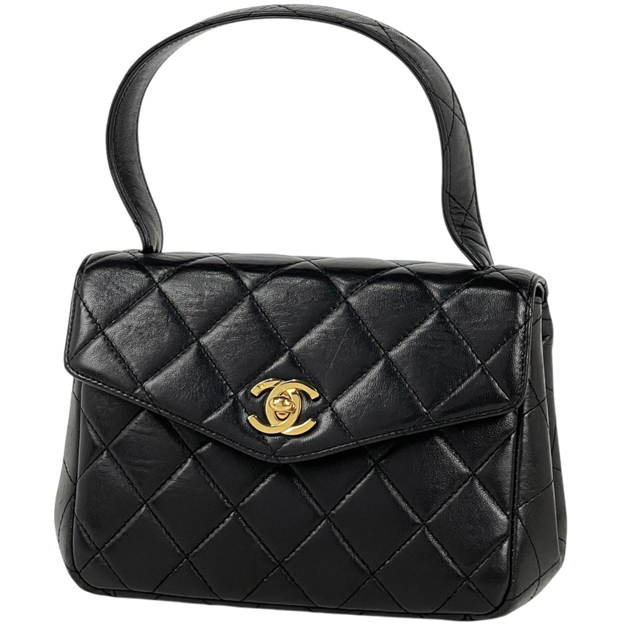 Chanel Black Leather Handbag (Pre-Owned)