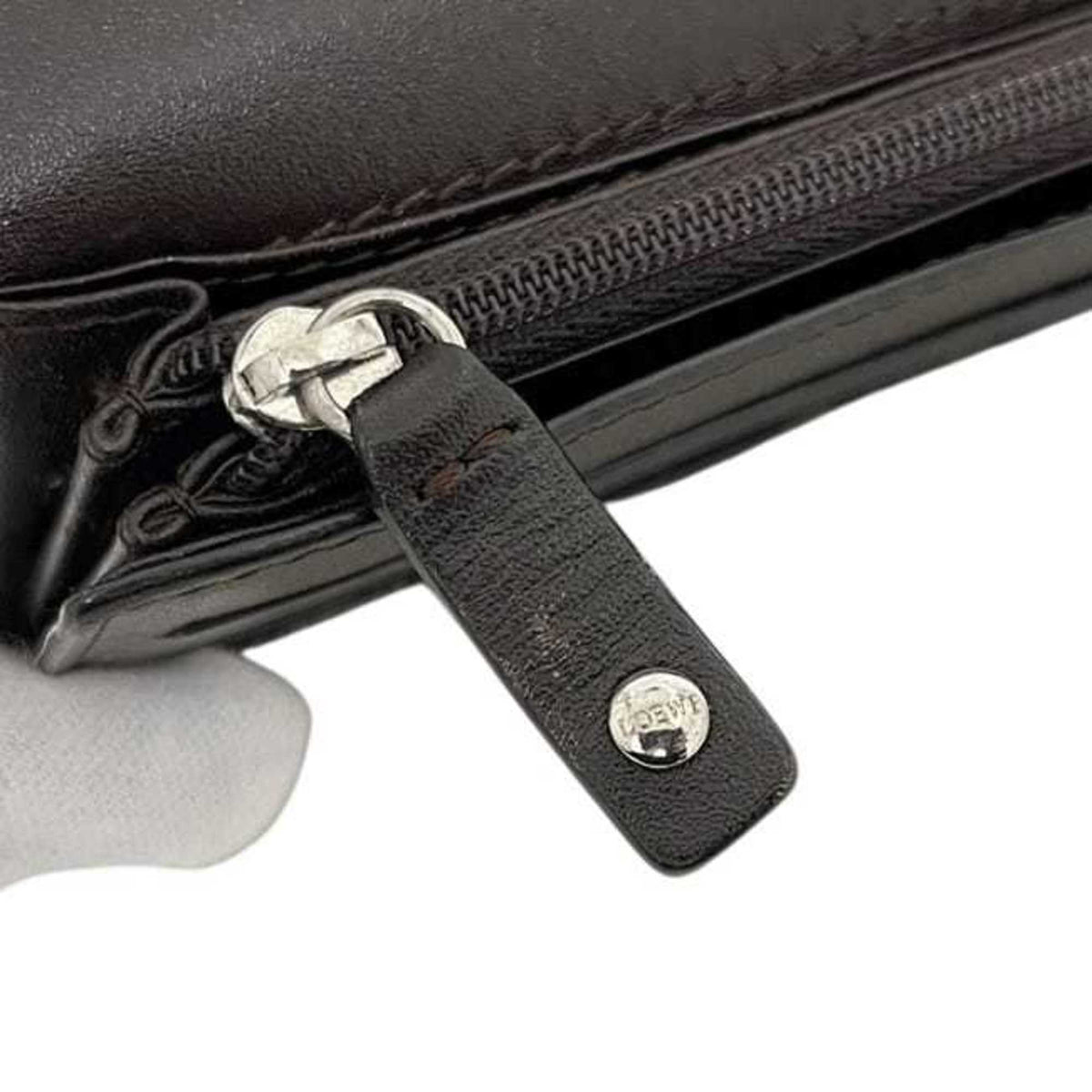 Loewe Gray Pvc Leather Long Wallet (Bi-Fold) (Pre-Owned)