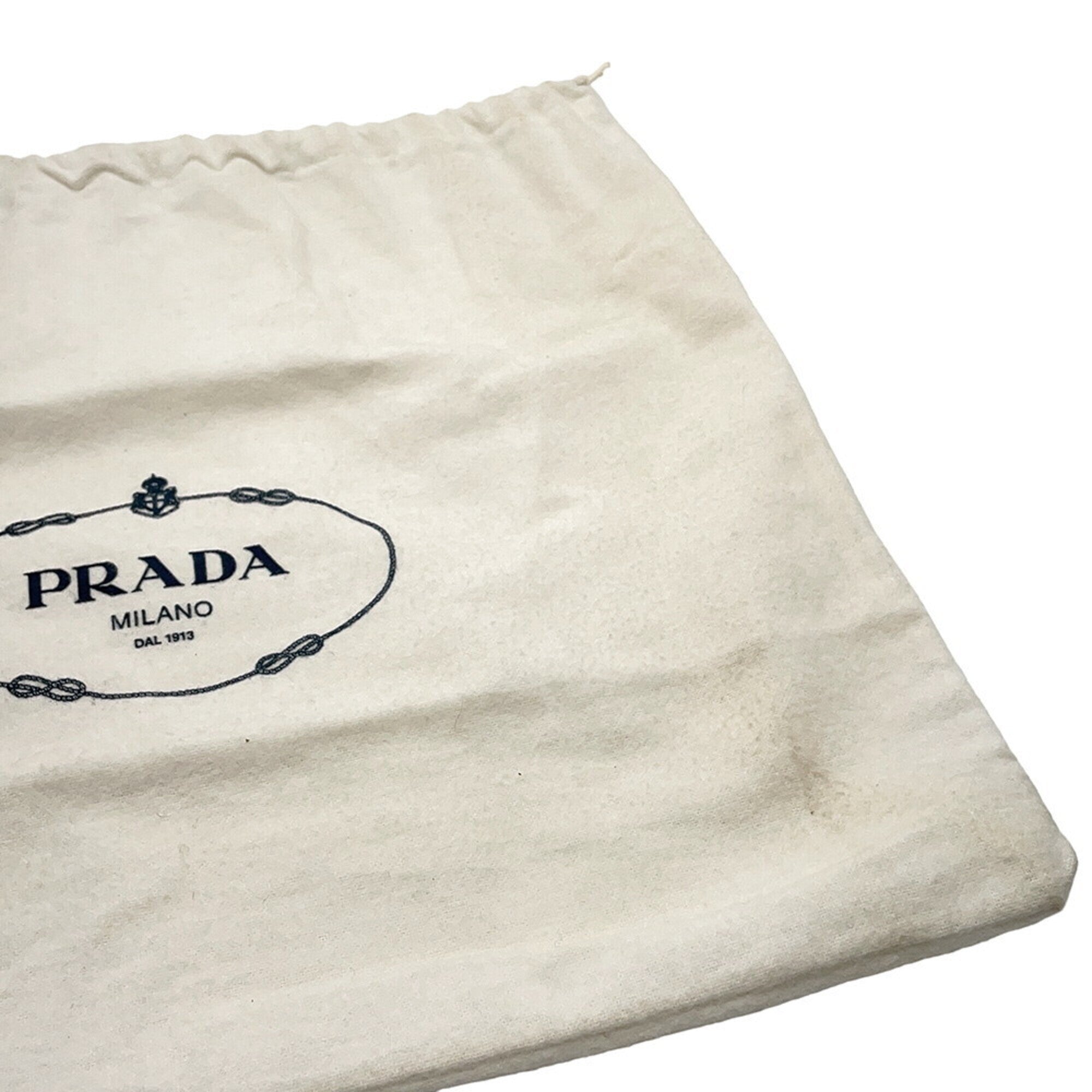 Prada Black Nylon Clutch Bag Handbag (Pre-Owned)