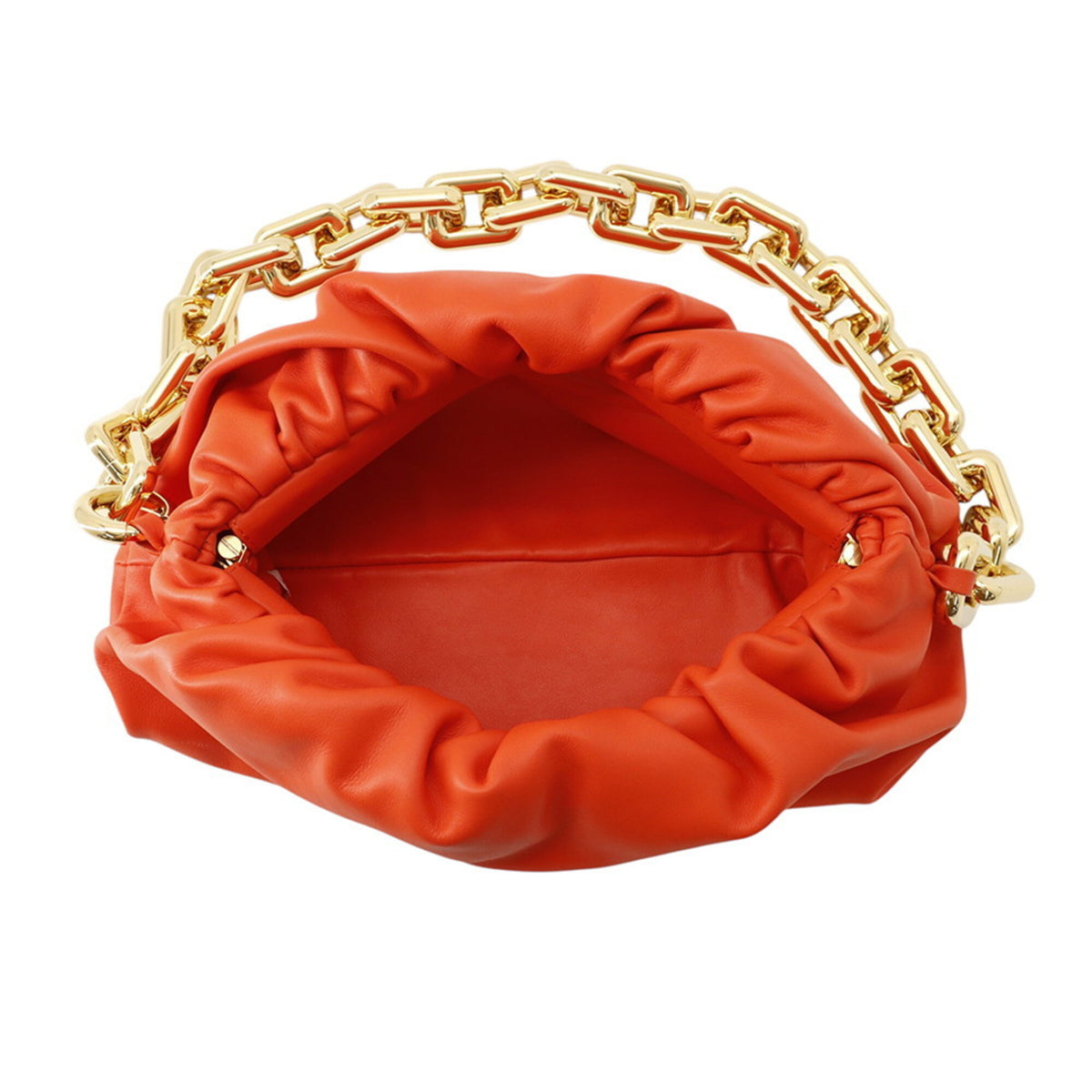 Bottega Veneta Orange Leather Shoulder Bag (Pre-Owned)
