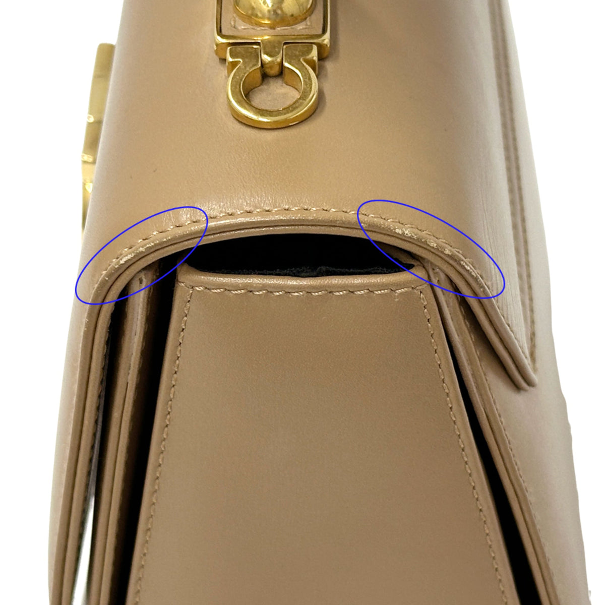 Salvatore Ferragamo Beige Leather Handbag (Pre-Owned)