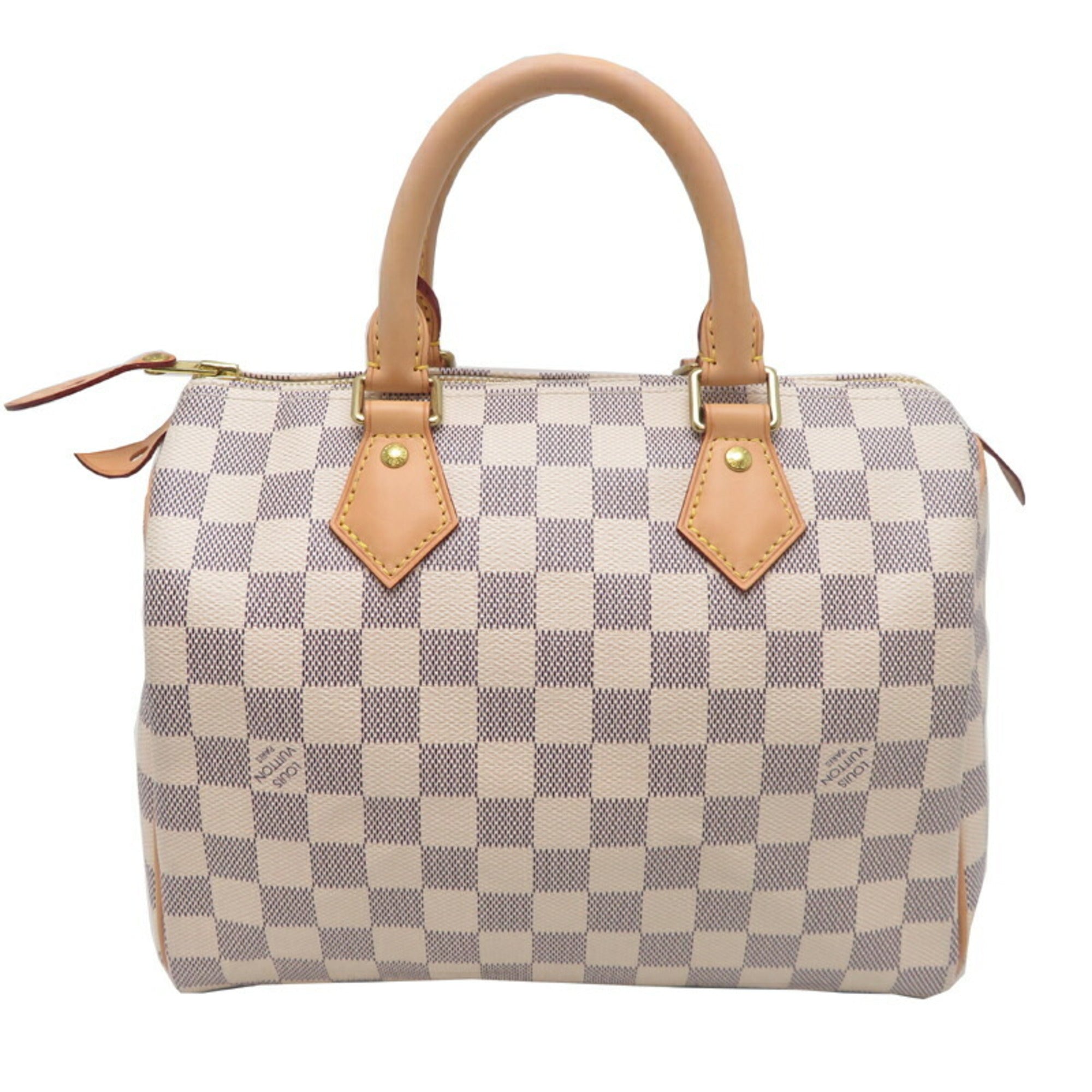 Louis Vuitton White Damier Azur Boston Bag (Pre-Owned)