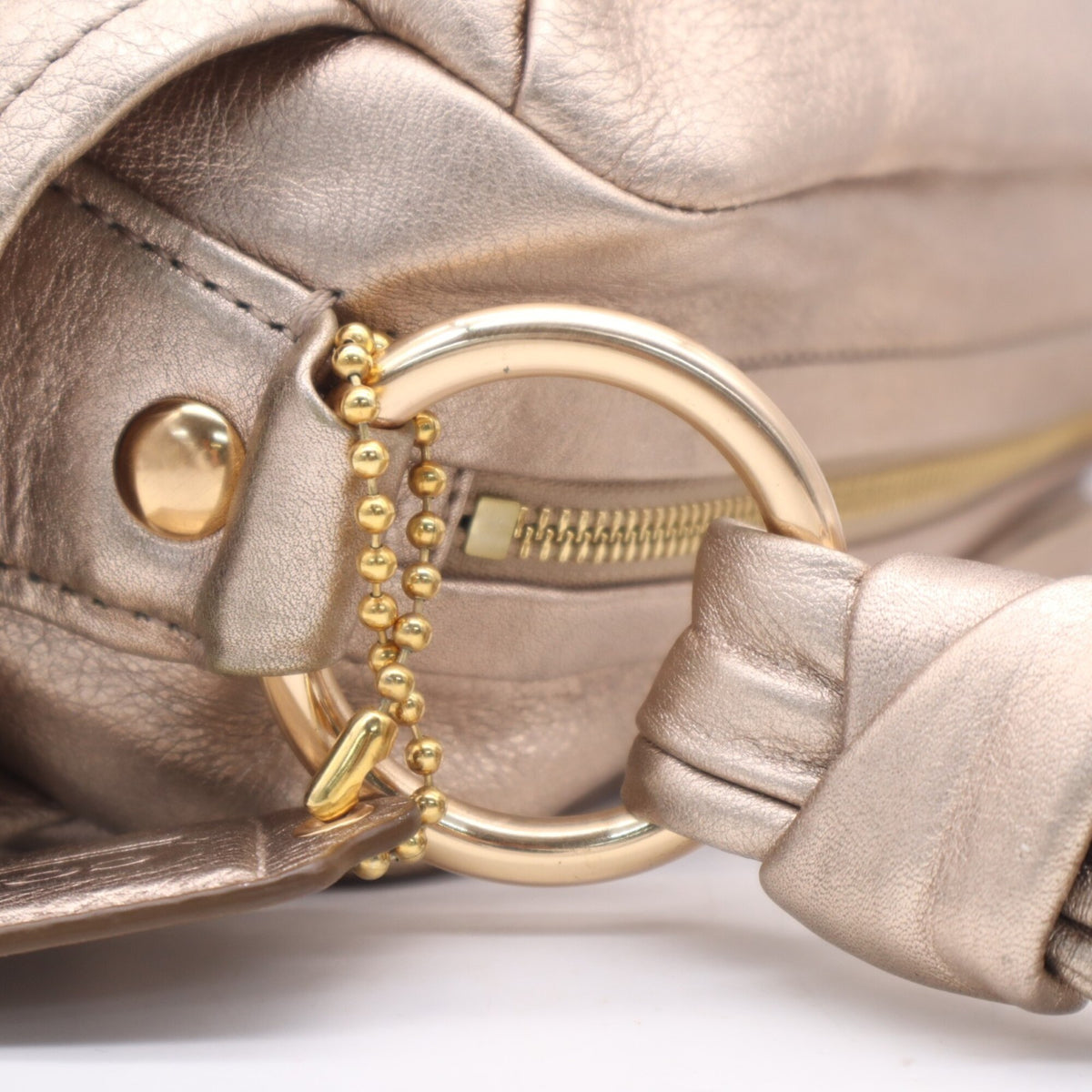 Coach Pink Gold Handbag (Pre-Owned)