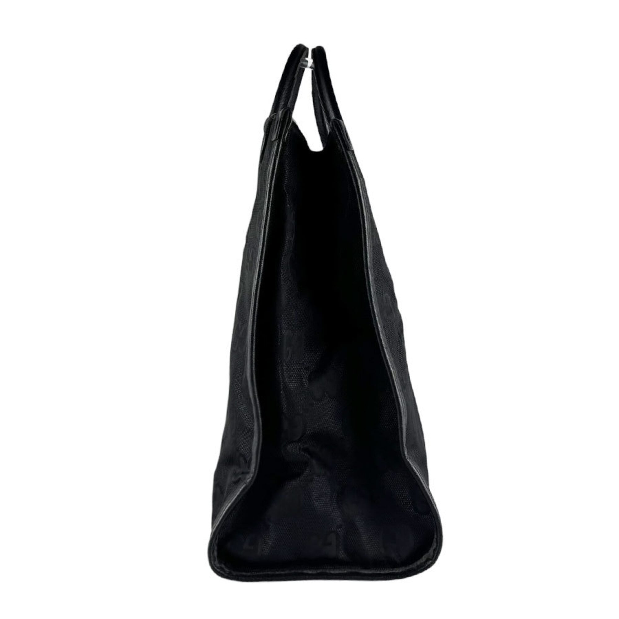 Gucci Black Nylon Leather Handbag Shoulder Bag (Pre-Owned)